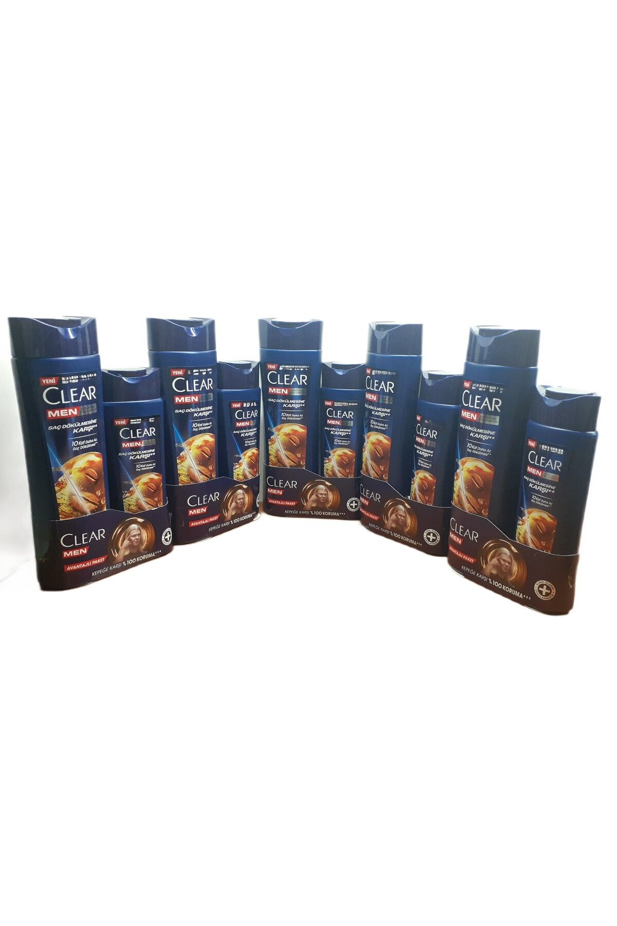 Clear MEN SAÇ DÖKÜLMESİNE KARŞI KEPEK ŞAMPUANI 350 + 180 ML X 5 ADET