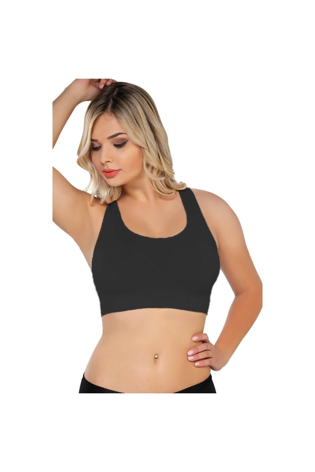 Marsilyan MODLİVE SİYAH MI Emay 4027 Seamless Tül Pedli Toparlayıcı Büstiyer