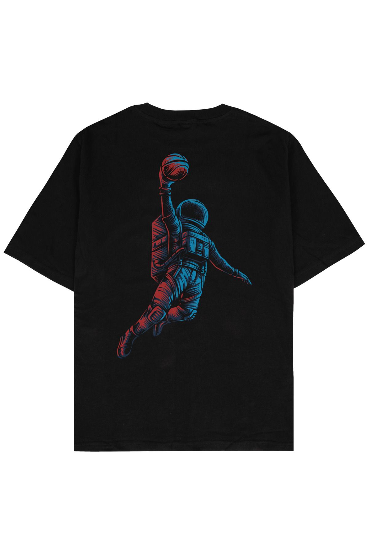 Street301 Unisex Space Basket Baskılı Oversize T-Shirt