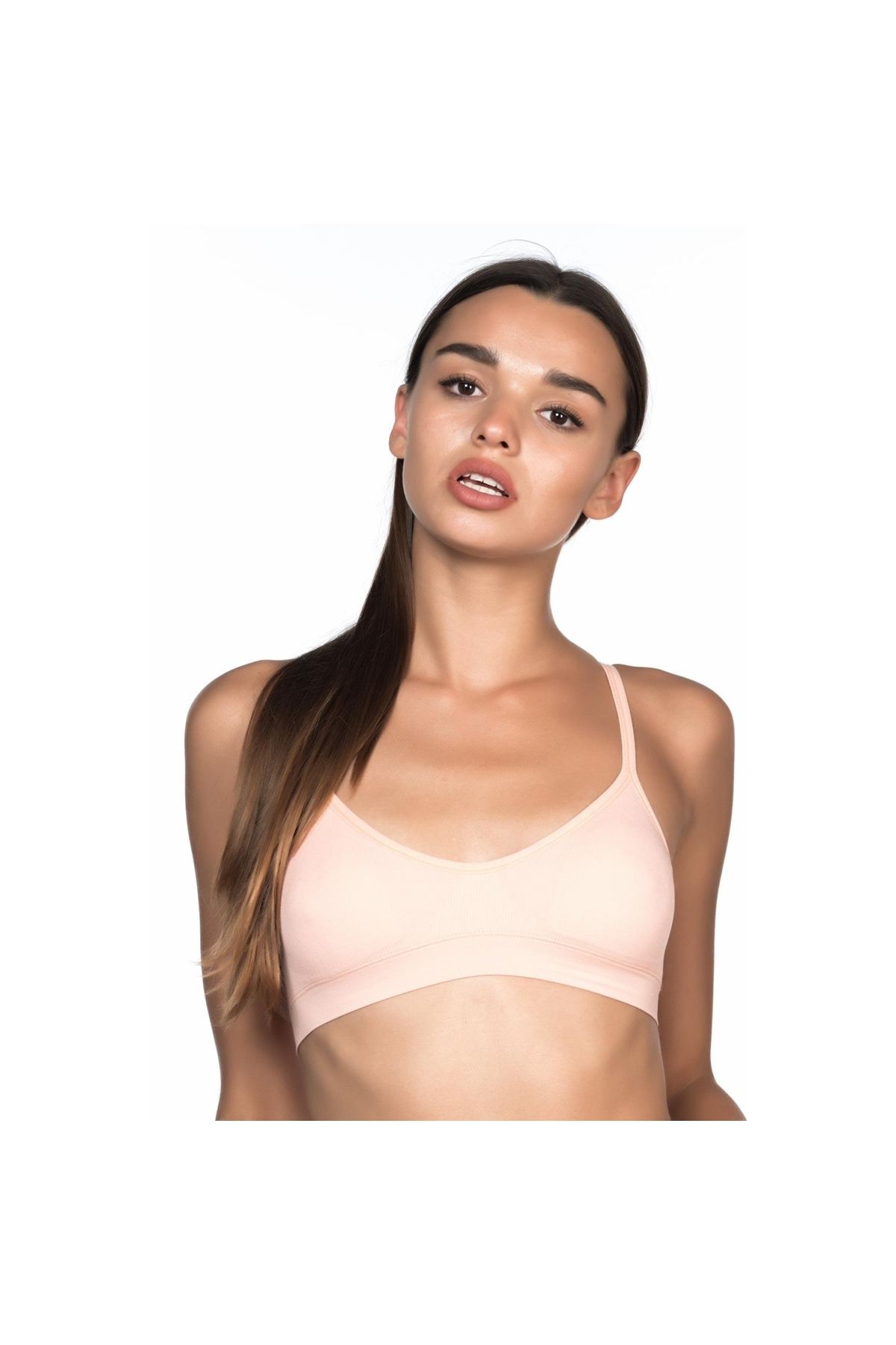 Marsilyan MODLİVE PUDRA MI Emay 4020 Pedli İnce Askılı Büstiyer