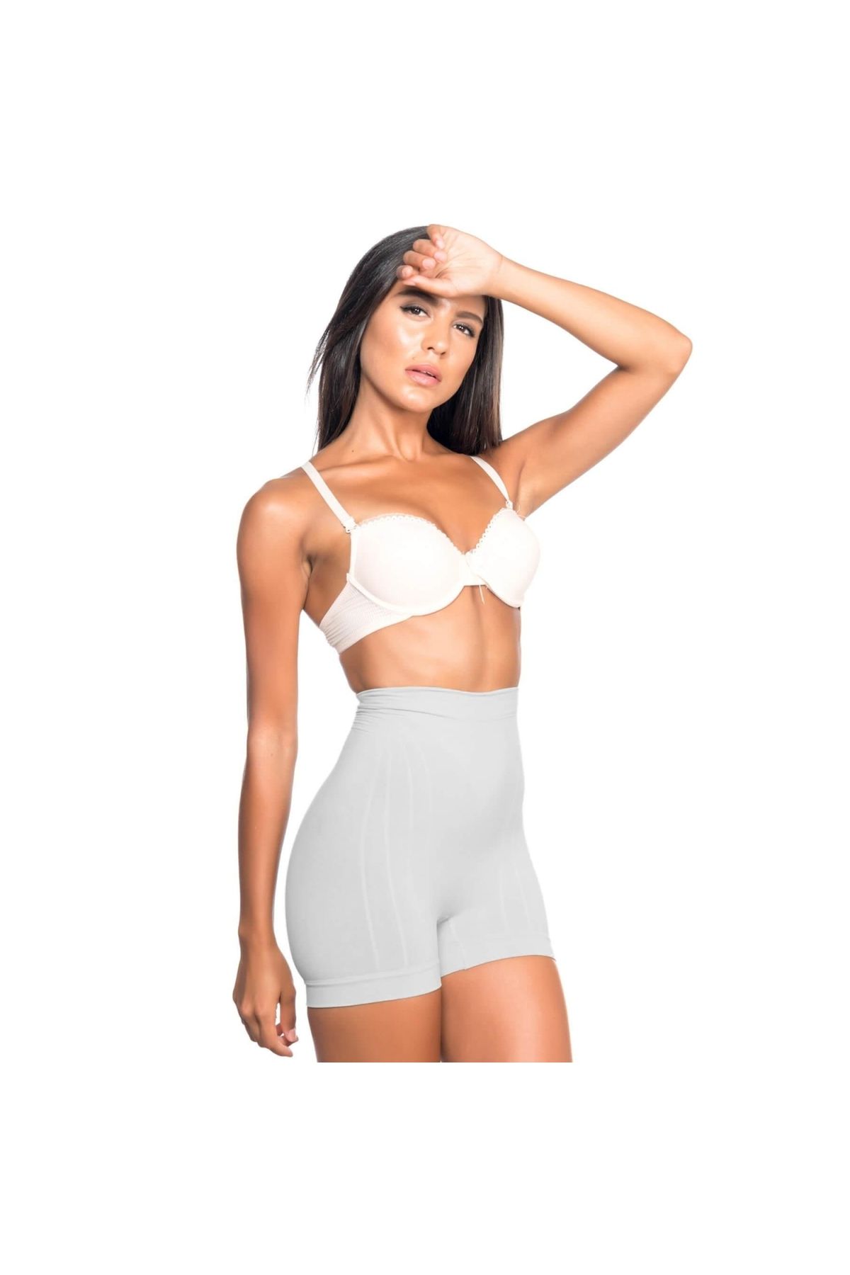Marsilyan MODLİVE EKRU MI Emay 7027 Düşük Bel Boxer Korse
