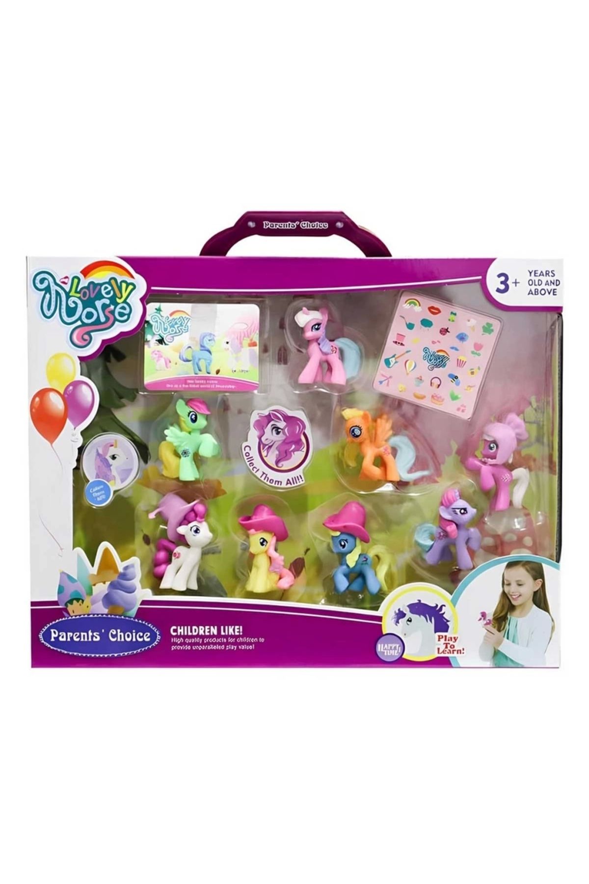 FTT SHOPPING MARKET Nessiworld 8'li Mini Pony Figür Seti
