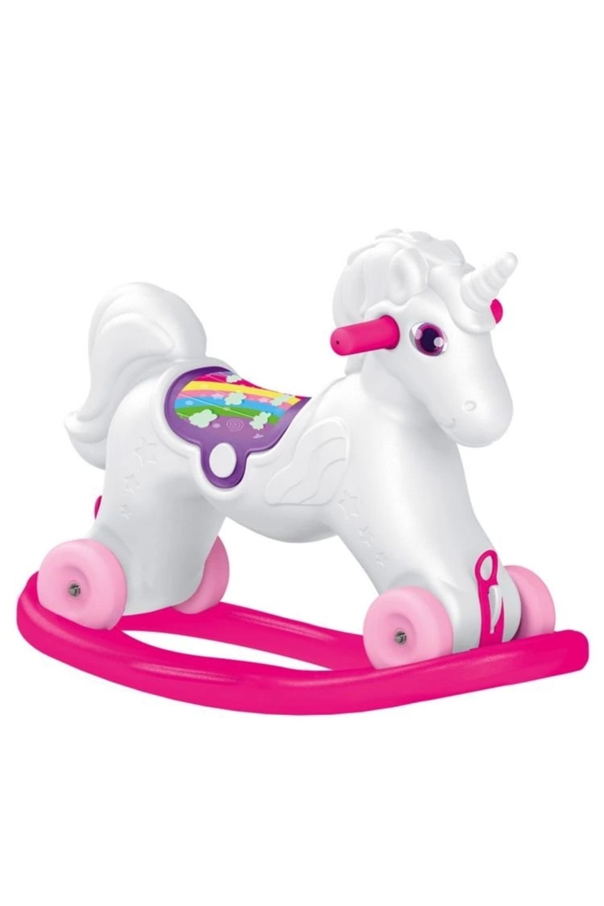 FTT SHOPPING MARKET Nessiworld Dolu Unicorn Sallanan Tekerlekli At
