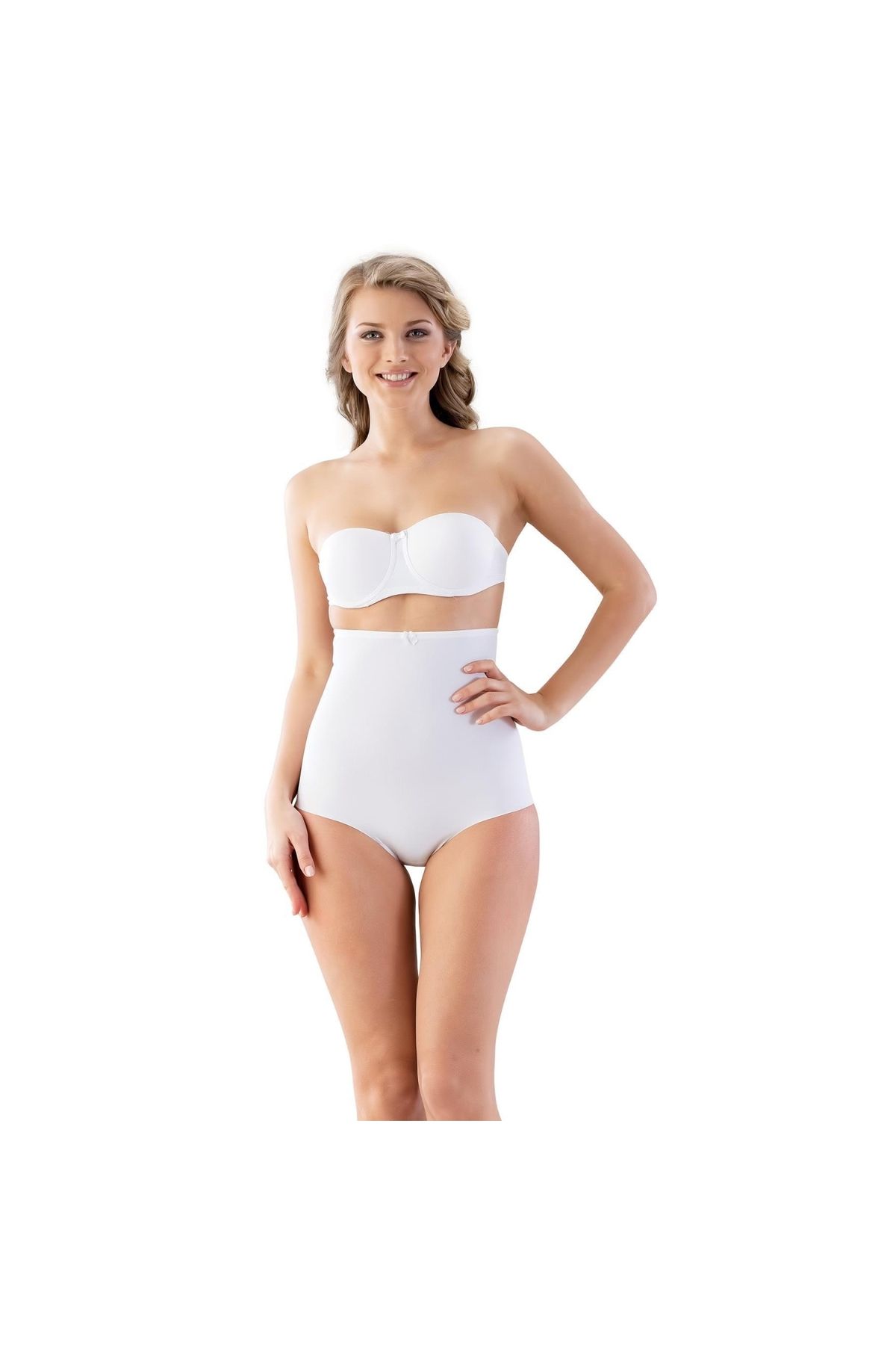 Marsilyan MODLİVE BEYAZ MI Emay 2813 Yüksek Bel Slip Lazer Korse