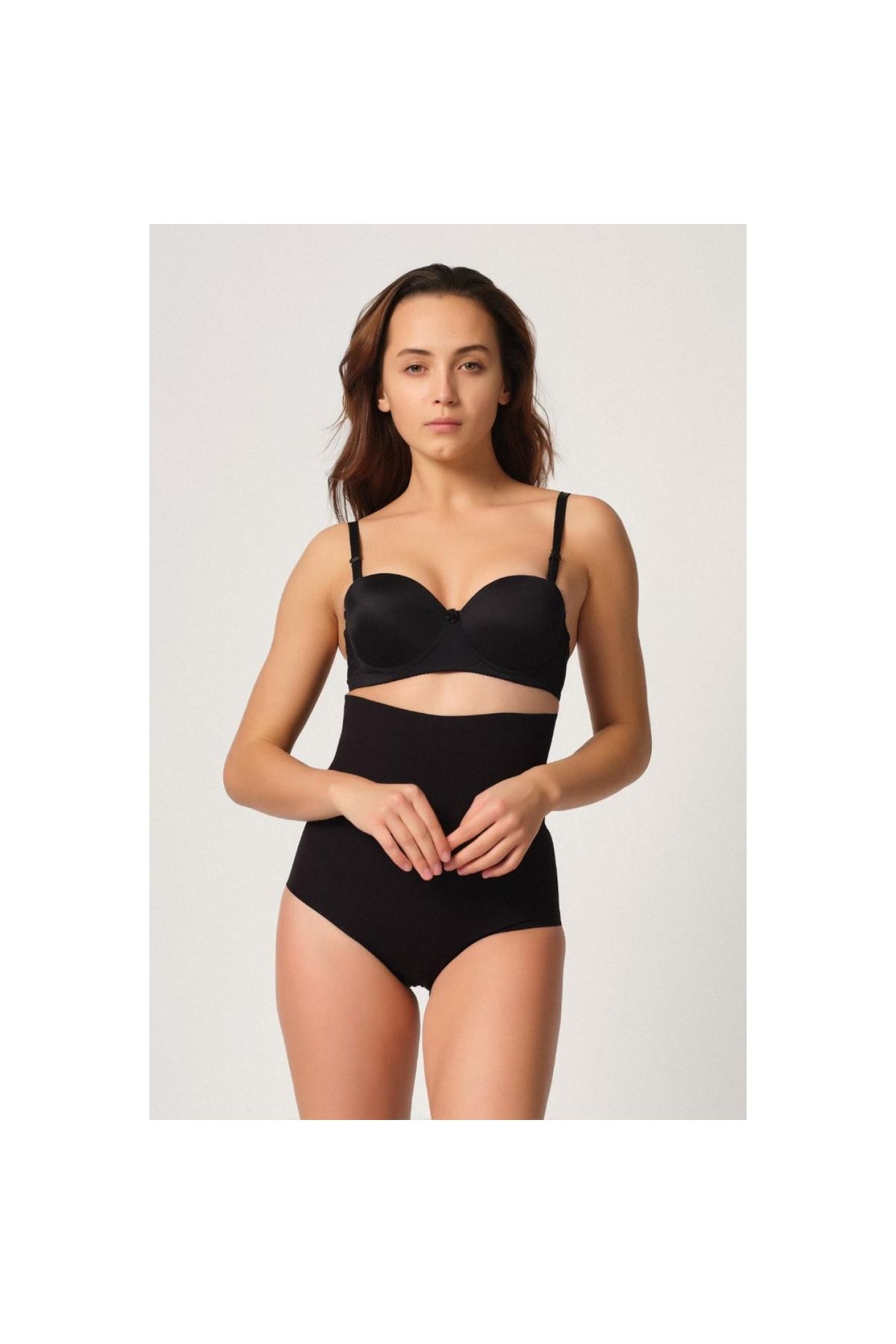 Marsilyan MODLİVE SİYAH MI Emay 2708 Lazer Yüksek Bel Kesim Slip Korse