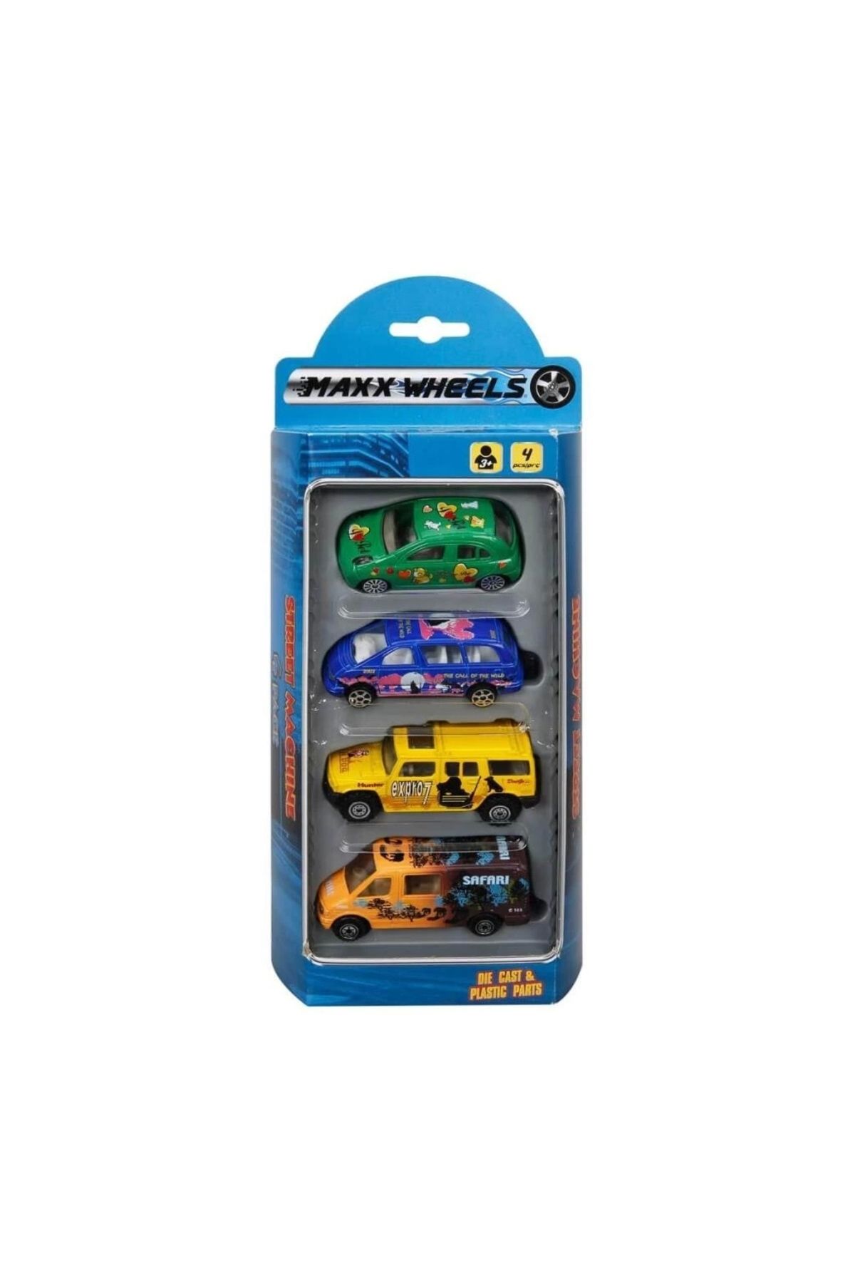 FTT SHOPPING MARKET Nessiworld Street Machine 4'lü Mini Araçlar