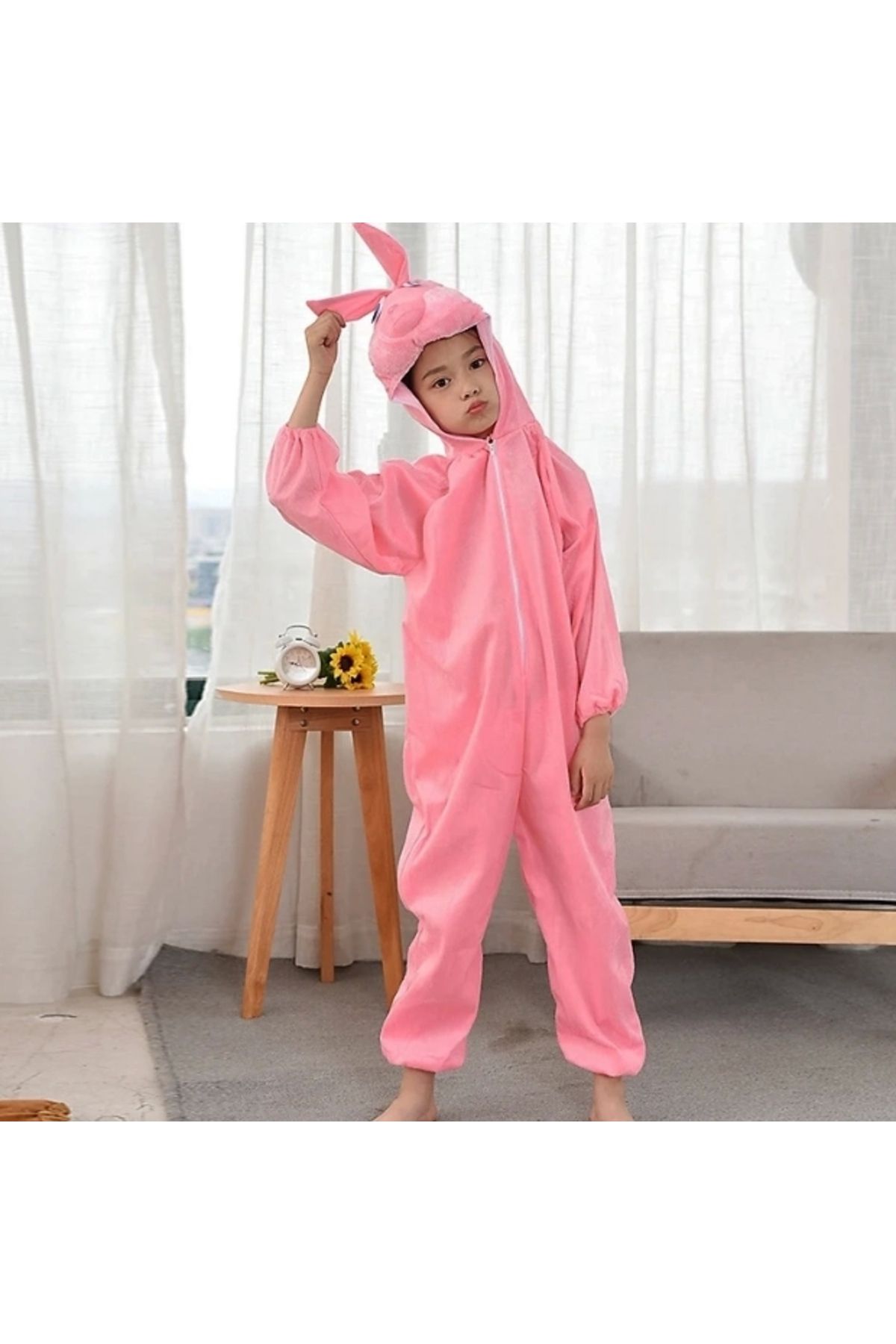FTT SHOPPING MARKET Nessiworld Çocuk Tavşan Kostümü Pembe Renk 4-5 Yaş 100 cm
