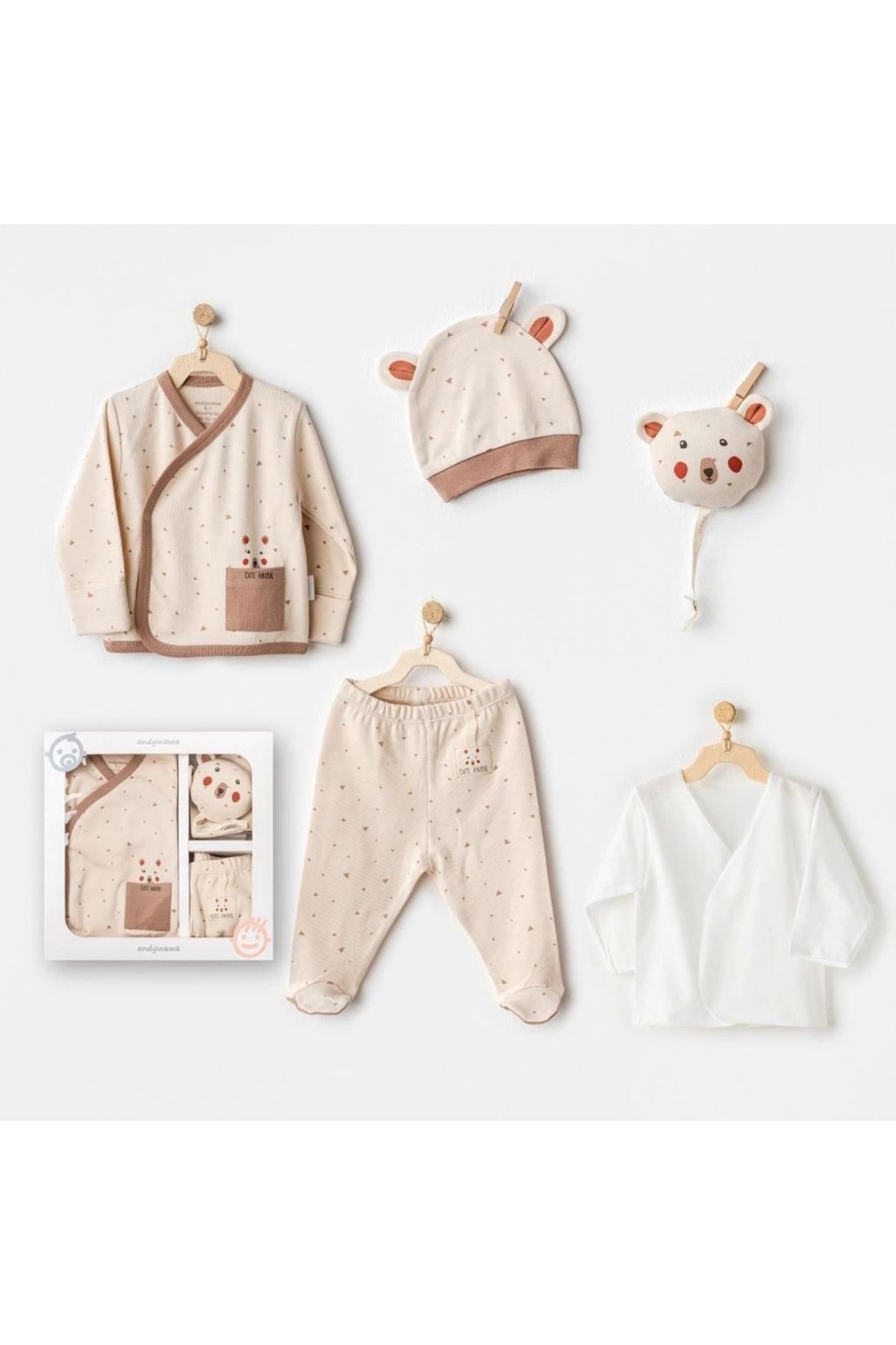 FTT SHOPPING MARKET Nessiworld Andywawa AC25020 Adventurous Bear 5'Li Hastane Çıkışı Beige