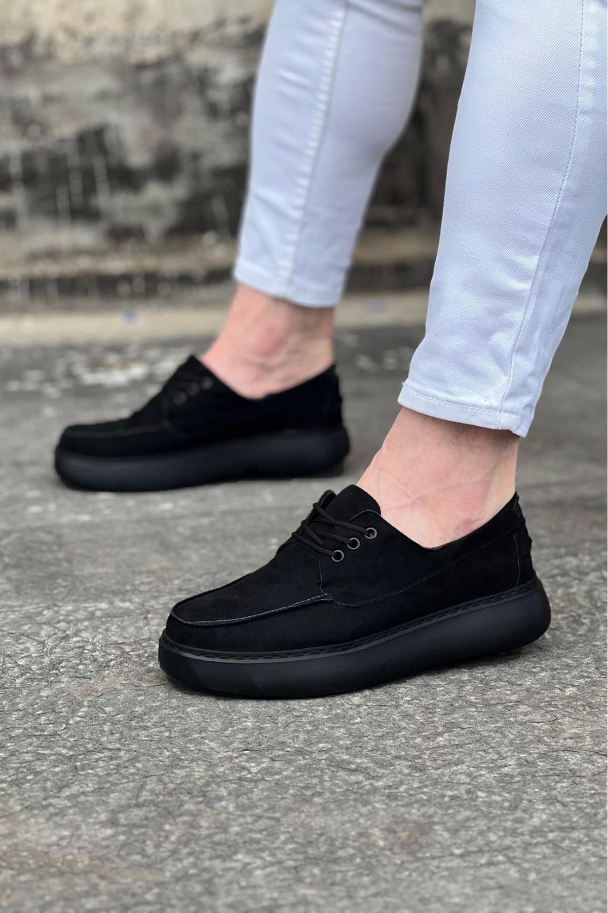 HACESHOP WG508 Kömür Süet Ortopedik Taban Erkek Casual Ayakkabı