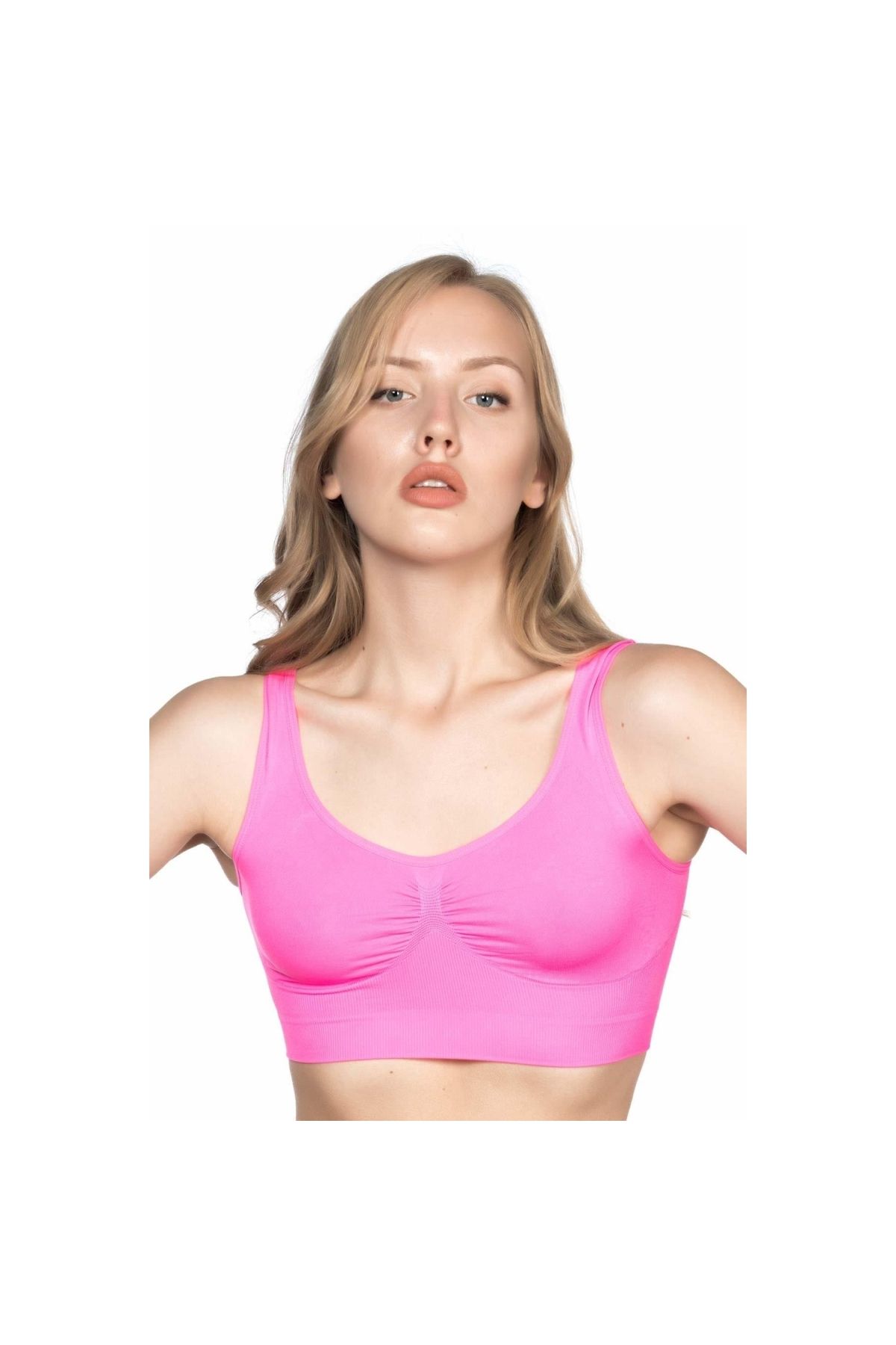 Marsilyan MODLİVE NEON FUŞYA MI Emay 4005 Soft Kalın Askı Büstiyer