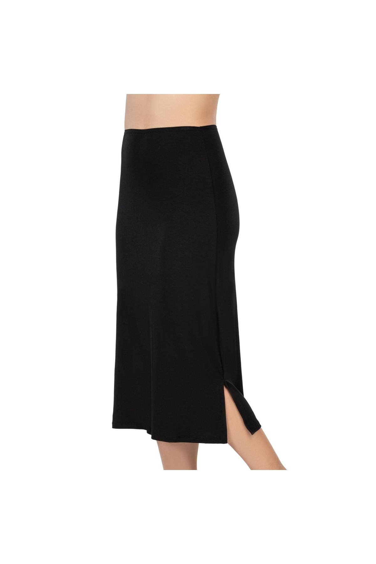 Marsilyan MODLİVE SİYAH MI Emay 1439 Modal Cotton Uzun Jupon