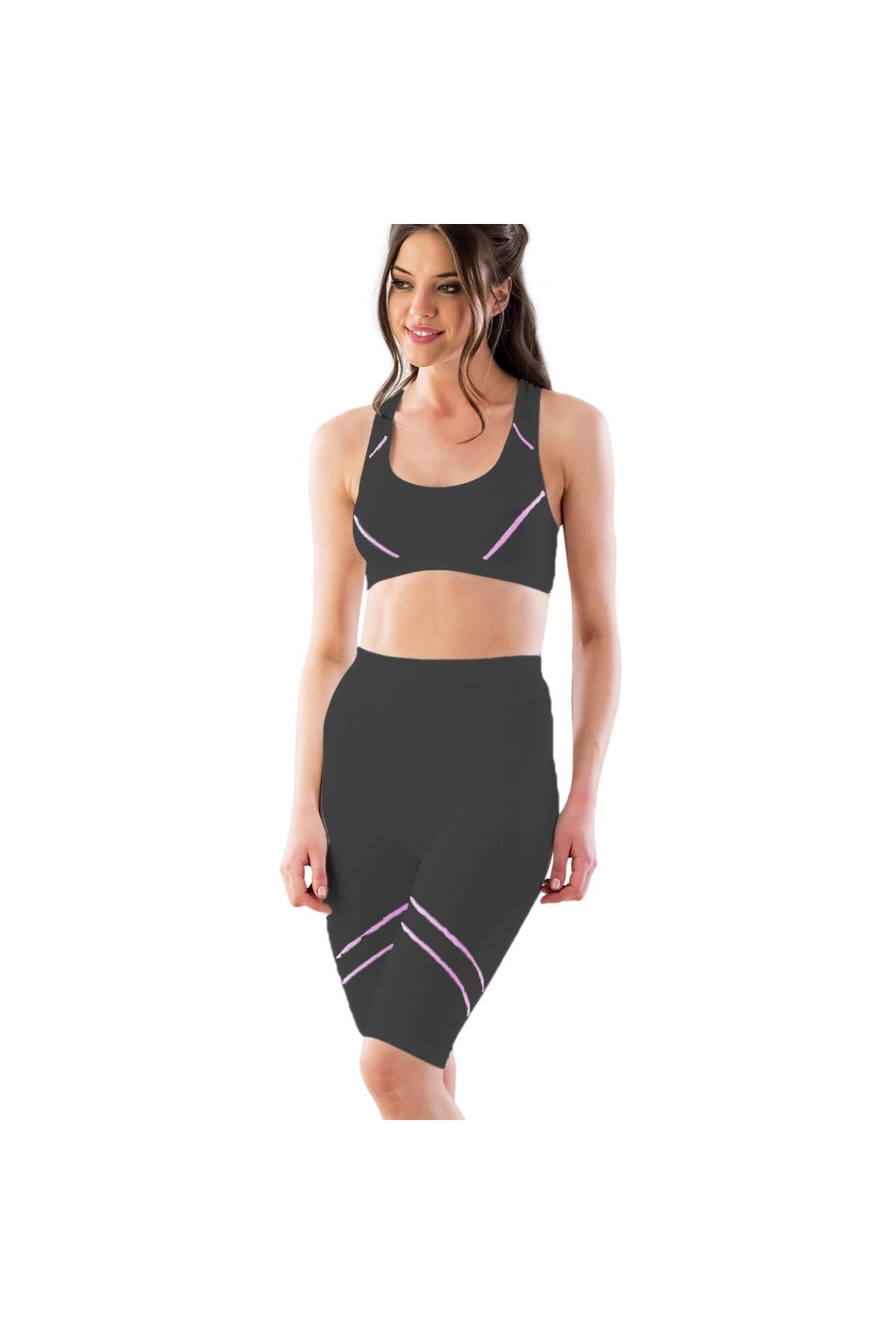 Marsilyan MODLİVE SİYAH-PEMBE MI Emay 3850 Soft Büstiyer Takım