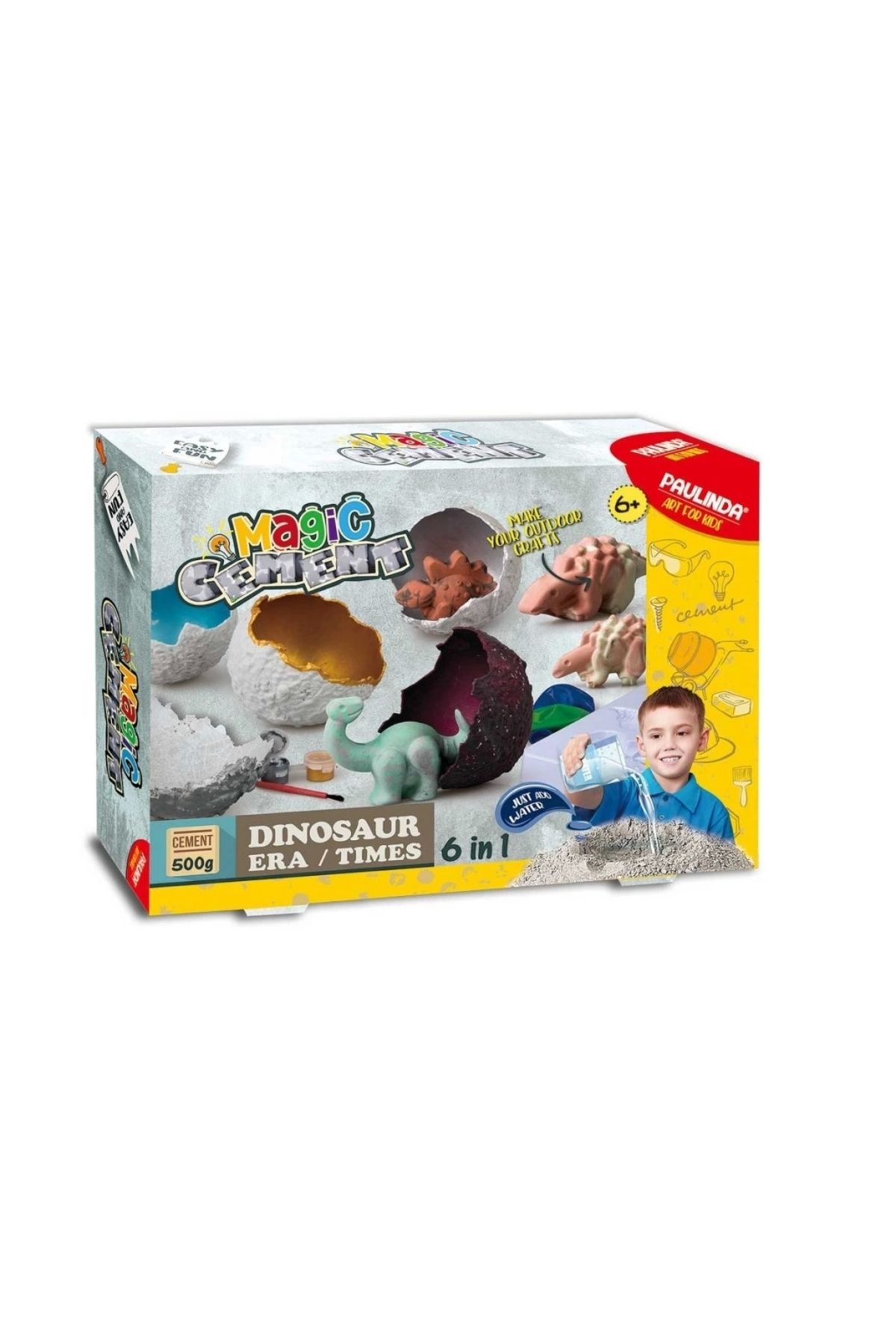 FTT SHOPPING MARKET Nessiworld Paulinda Magic Cement Dinosaur Era / Times 6in1 Hobi Set 500 gr