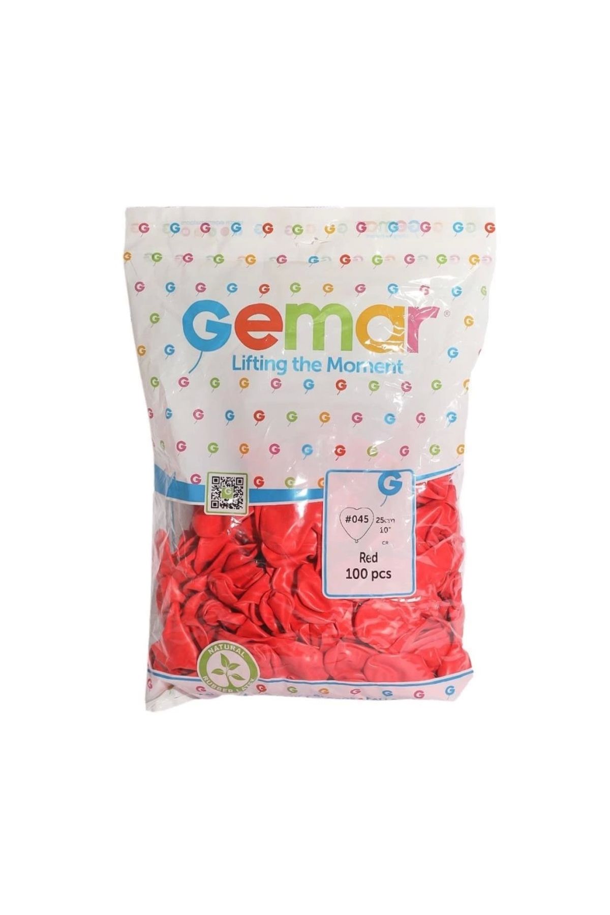 FTT SHOPPING MARKET Nessiworld CR-10-05-045 Gemar Kalp Balon 100 Adet -Dinamik Oyuncak