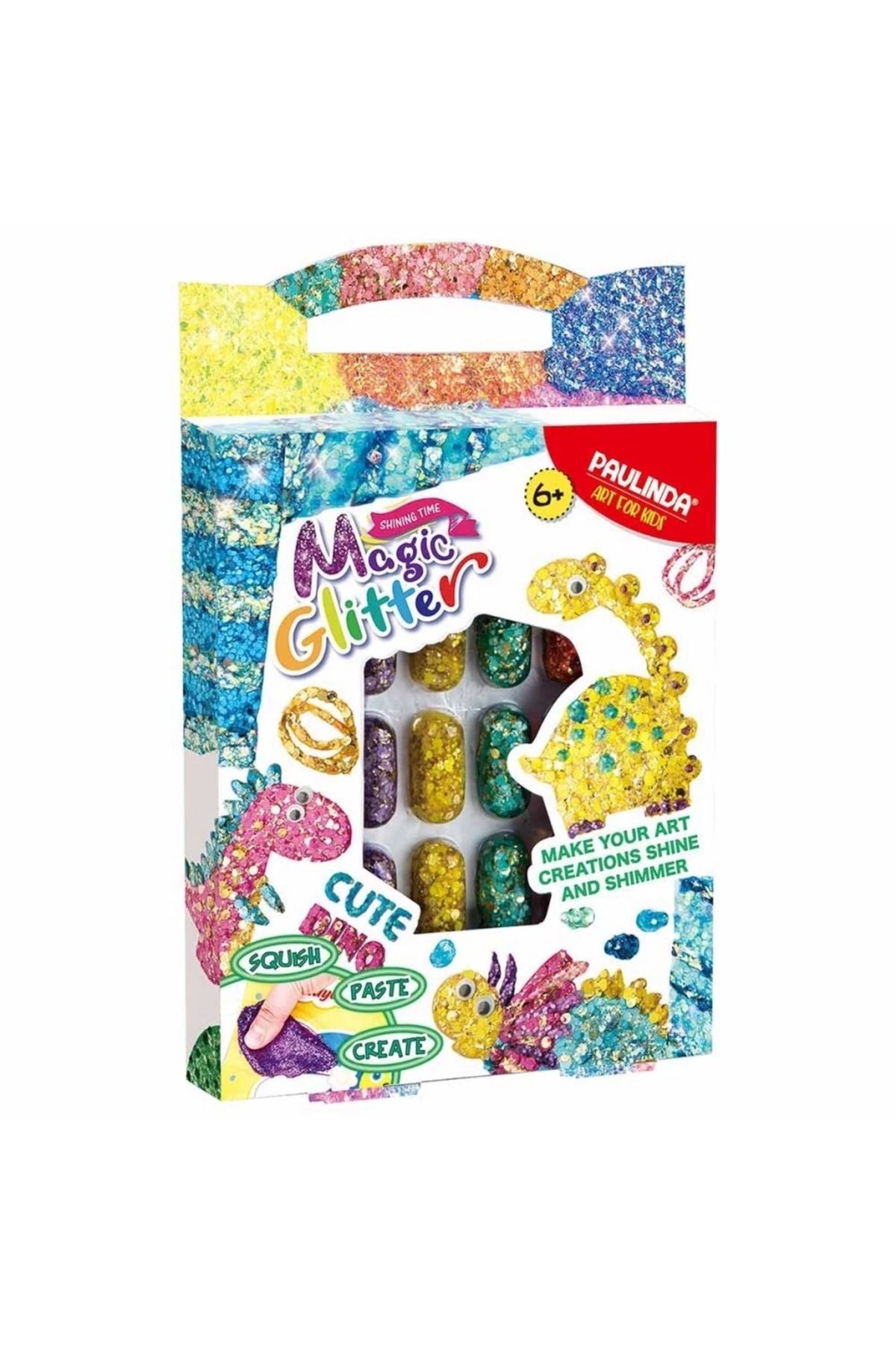FTT SHOPPING MARKET Nessiworld Paulinda Magic Glitter Cute Dino Hobi Set 12x5 ml S00095579