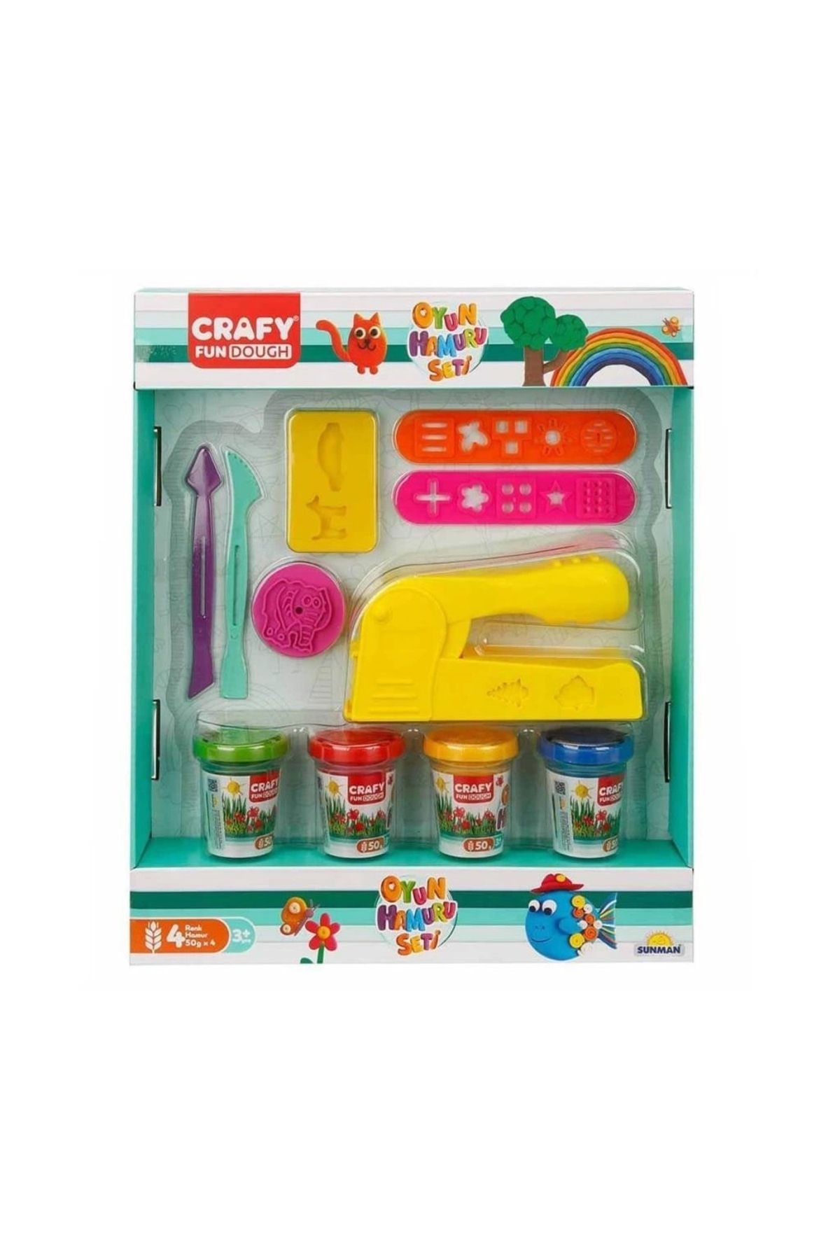 FTT SHOPPING MARKET Nessiworld 30992 Crafy Oyun Hamuru Tasarım Seti 200 g - 10 Parça -Sunman