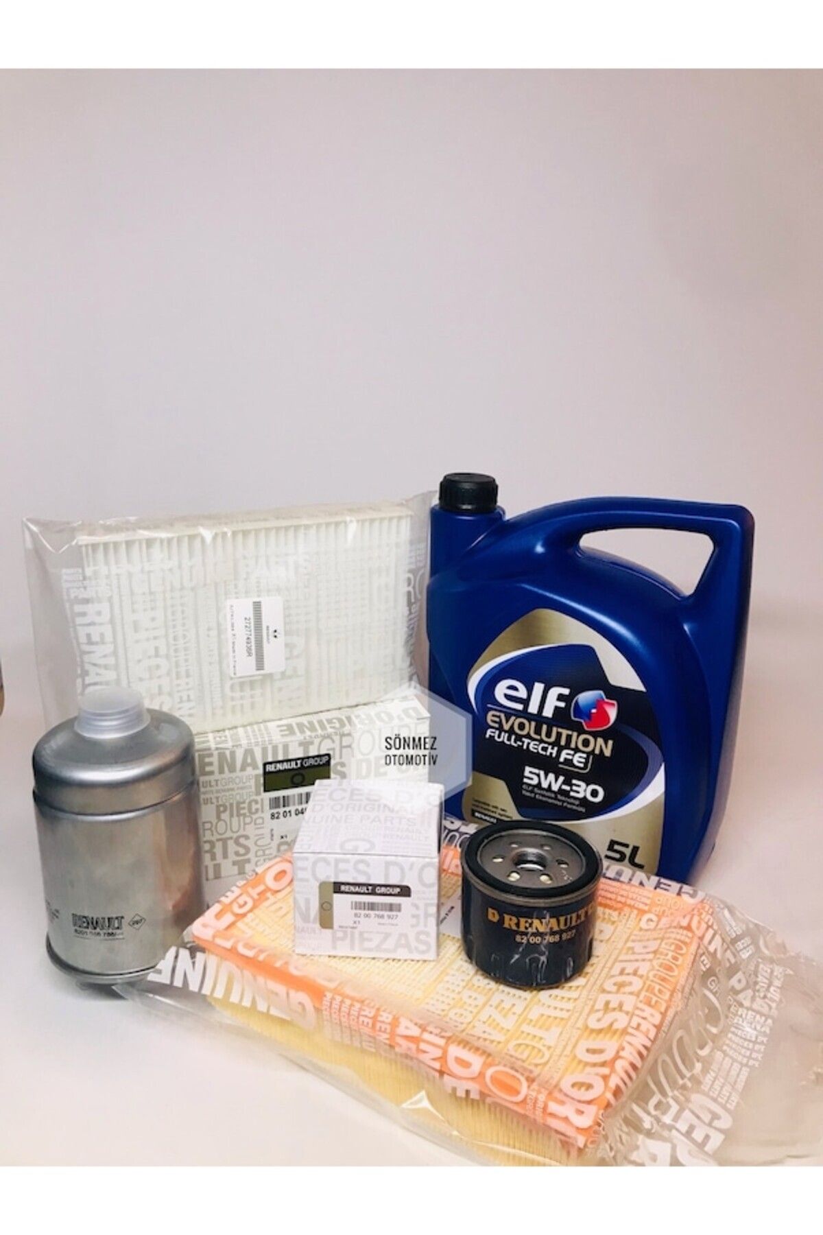 OEM ELF FULTECH 5W30 5LT +FLUENCE 1.5 DCI FİLTRE BAKIM SETİ ( HAVA YAĞ POLEN MAZOT FİLTRESİ