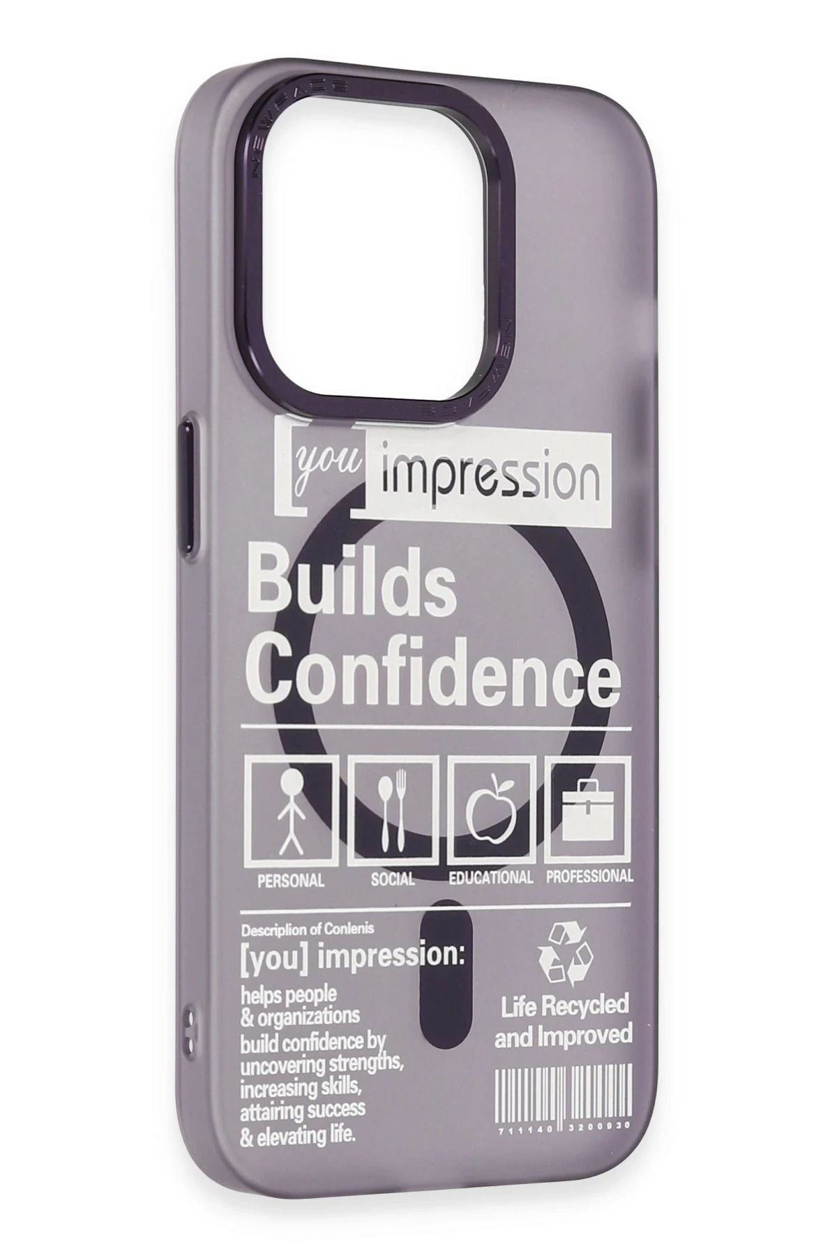 NewFace iPhone 14 Pro Kılıf Apollo Magneticsafe Desenli Kapak - Apollo Mor - 6 SVLRS