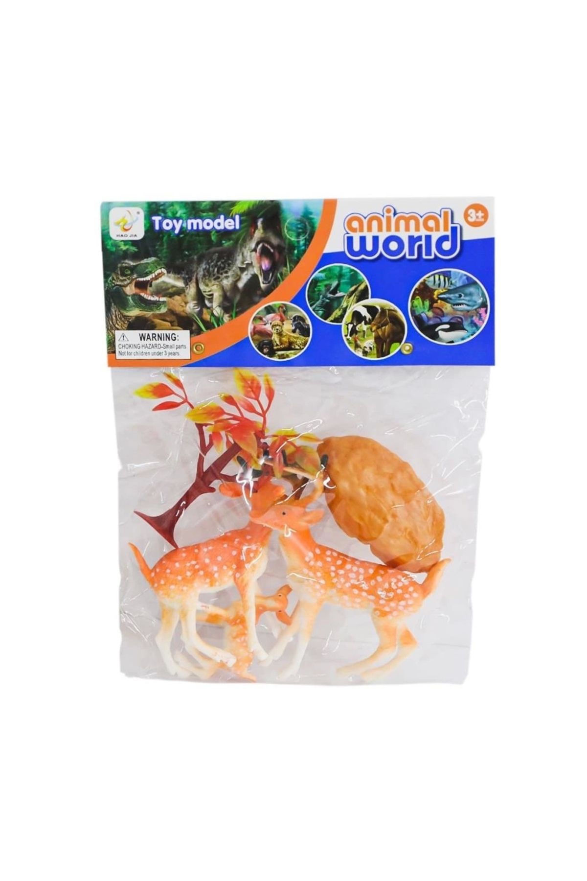 FTT SHOPPING MARKET Nessiworld HJ666-6A PVC Panda ve Geyik Ailesi -Birliktoys