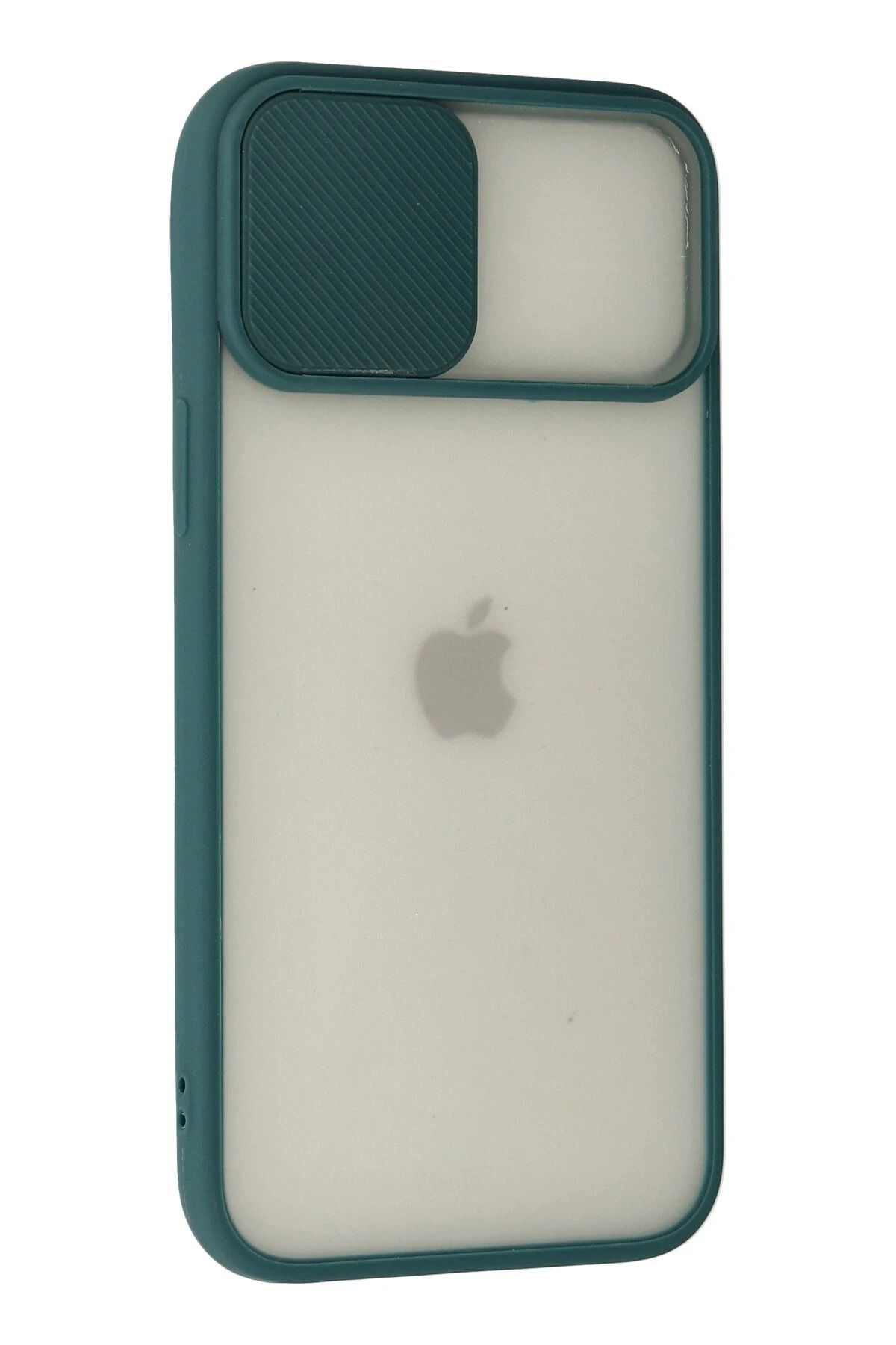 NewFace iPhone 12 Pro Max Kılıf Palm Buzlu Kamera Sürgülü Silikon - Yeşil SVLRS
