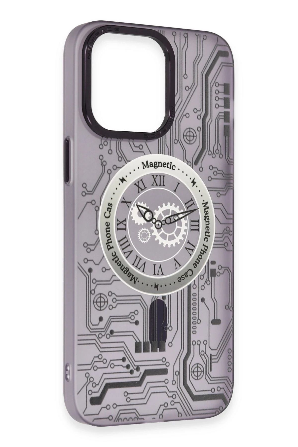 NewFace iPhone 14 Pro Kılıf Apollo Magneticsafe Desenli Kapak - Apollo Mor - 5 SVLRS
