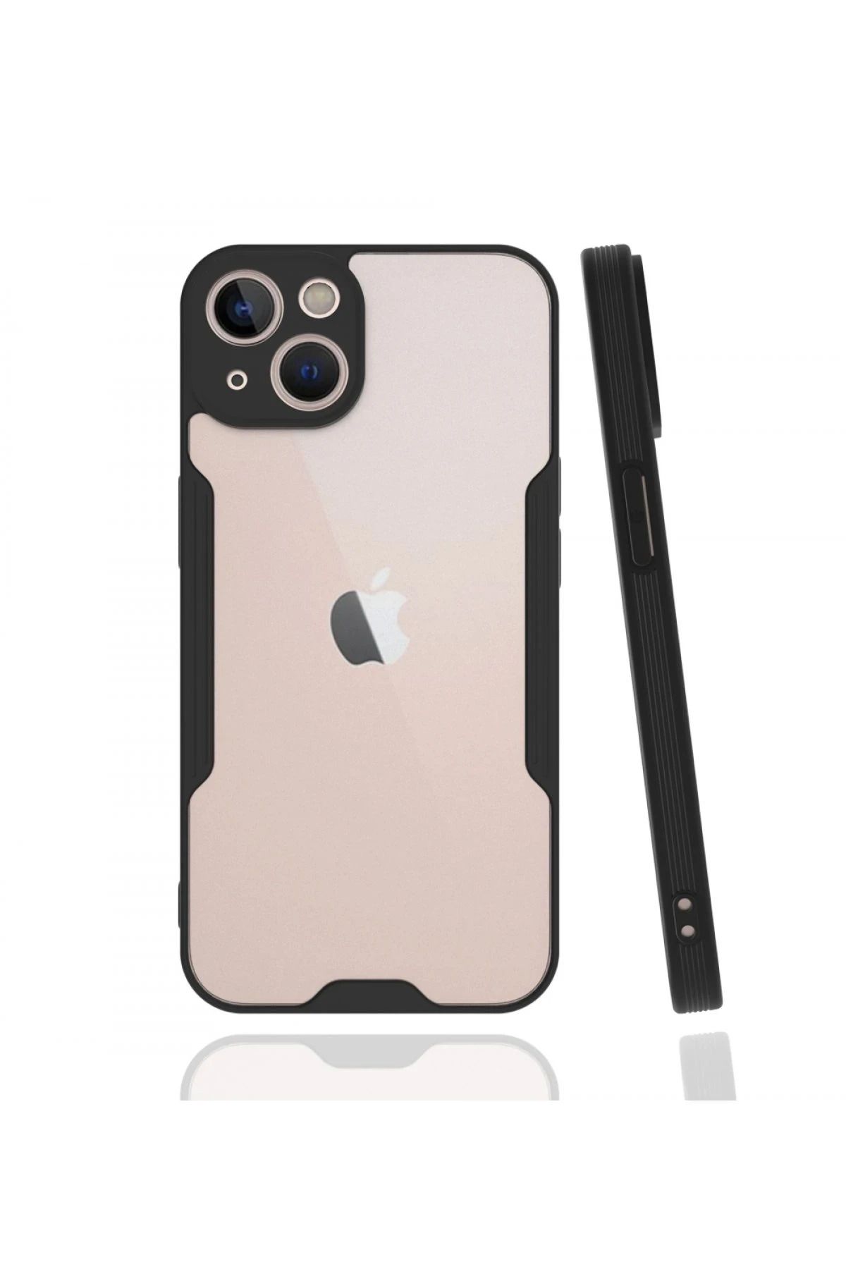 NewFace iPhone 13 Kılıf Platin Silikon - Siyah FLKRY