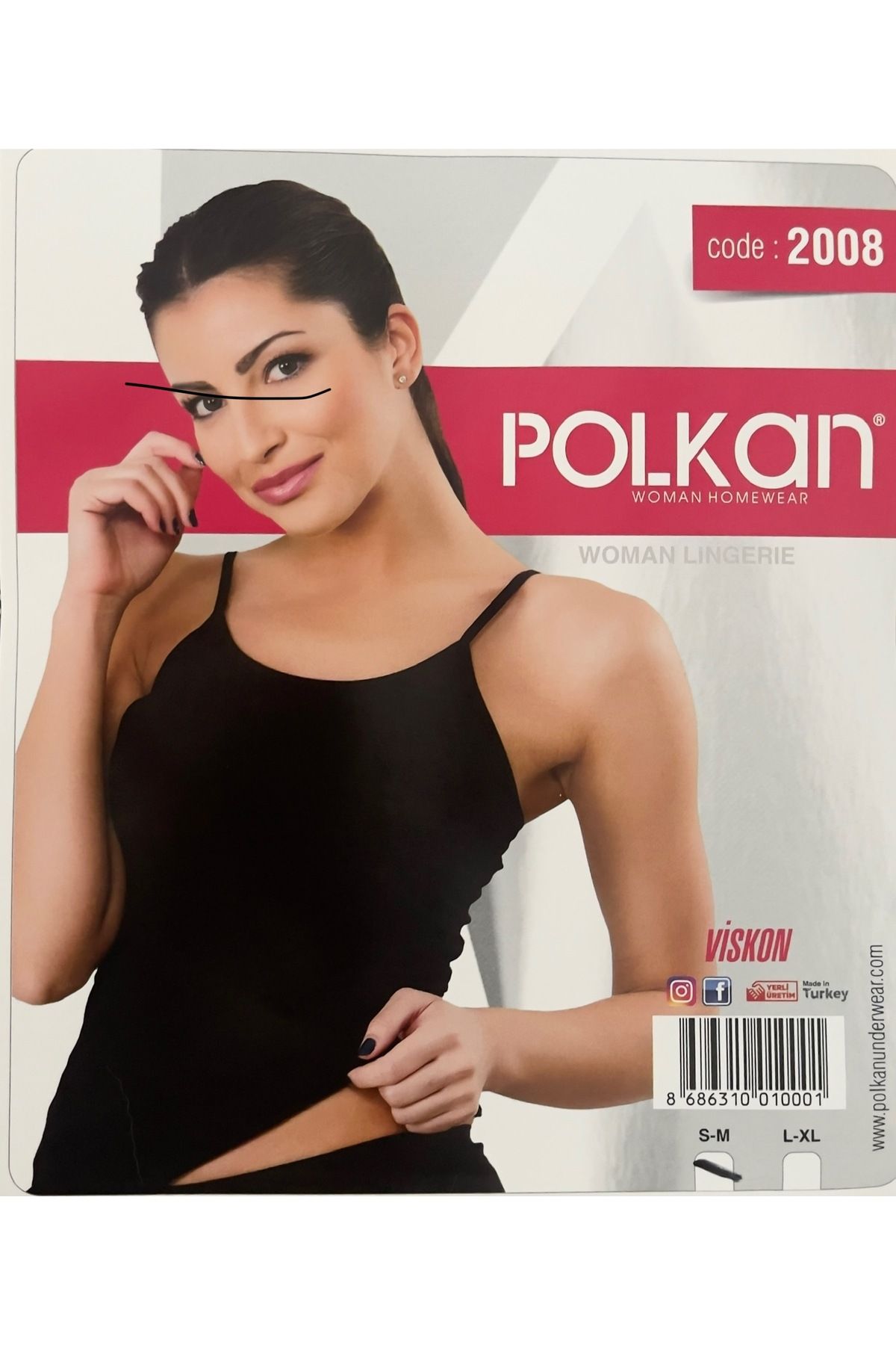 POLKAN OSMU POLKAN Viskon İnce Askılı Atlet