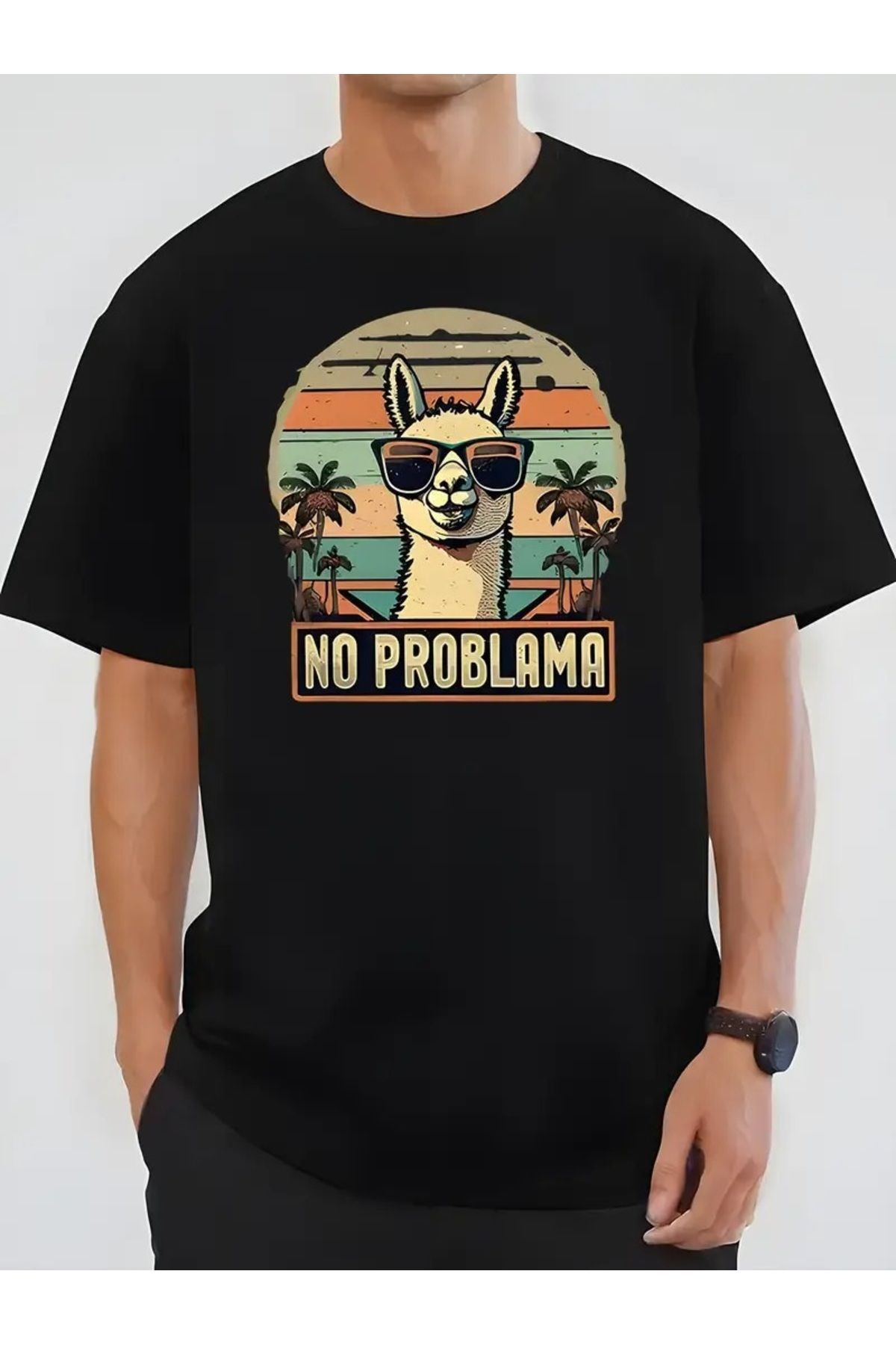 qubo sportswear & company qubo Unisex Oversize Baskılı Pamuklu Bisiklet Yaka Kısa Kollu SİYAH T-shirt