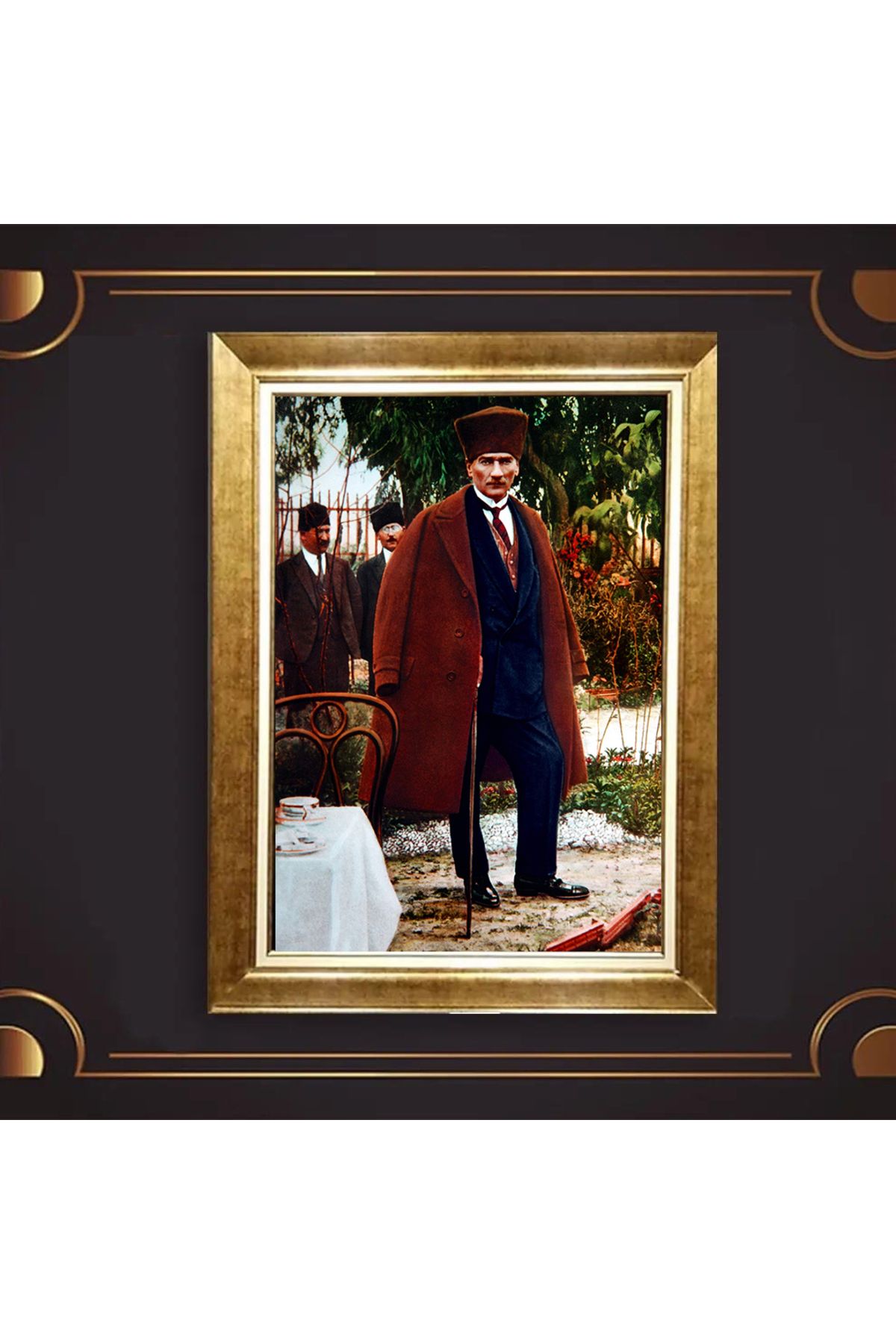 giyense ÖZEL TASARIM ÇERÇEVELİ PASPARTULU ATATÜRK TABLO A257