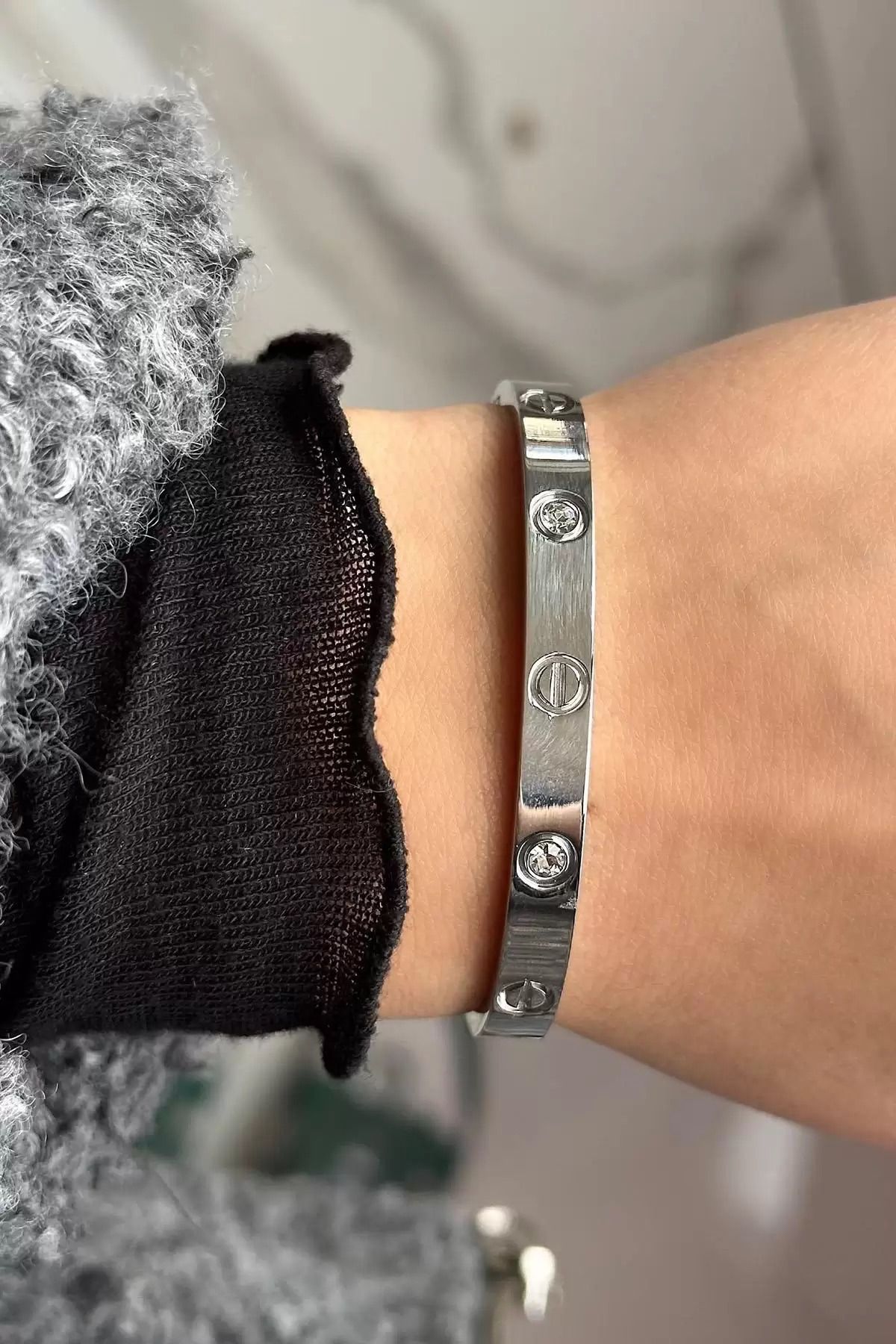 Vitastyle Zirkon Taş Detaylı Çelik Bileklik
