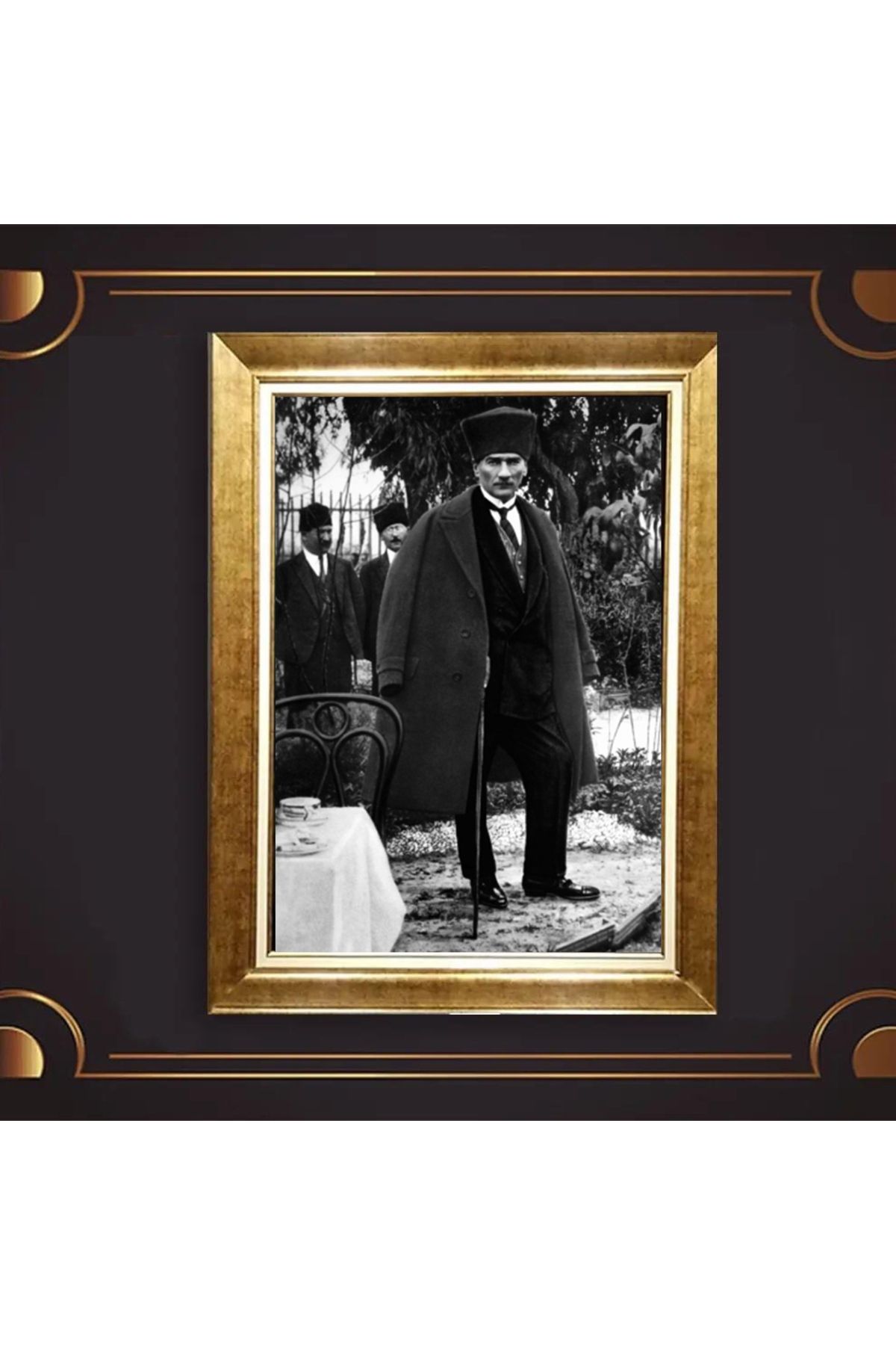 giyense ÖZEL TASARIM ÇERÇEVELİ PASPARTULU ATATÜRK TABLO A315
