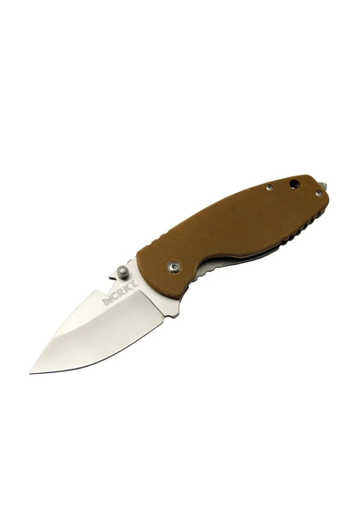 Belle Fusion Crkt 3329 Brw Heat Kamp Çakı 18cm - Metal Sap, Kılıflı, Açacaklı, Perçinli