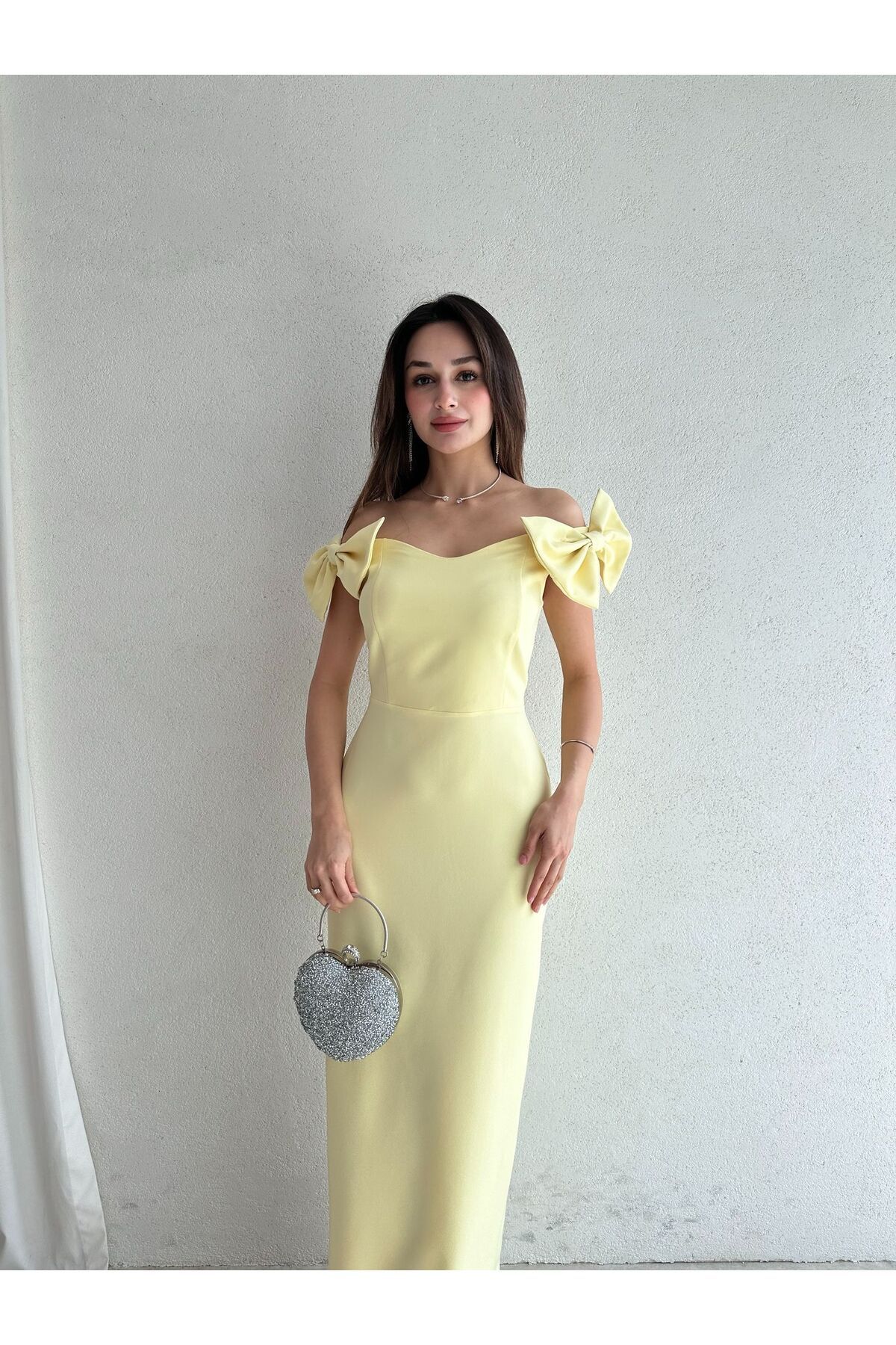 Mooi Butik ARMİ Maxi Elbise 5051 - Sarı