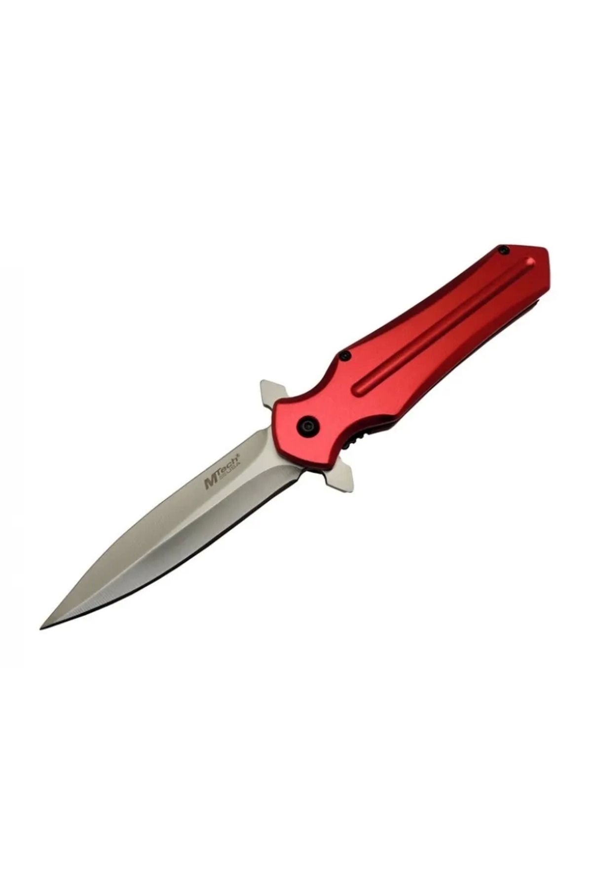 Belle Fusion 4223 Kırmızı Kamp Çakı 21cm- Yarı Otomatik, Kemerlikli