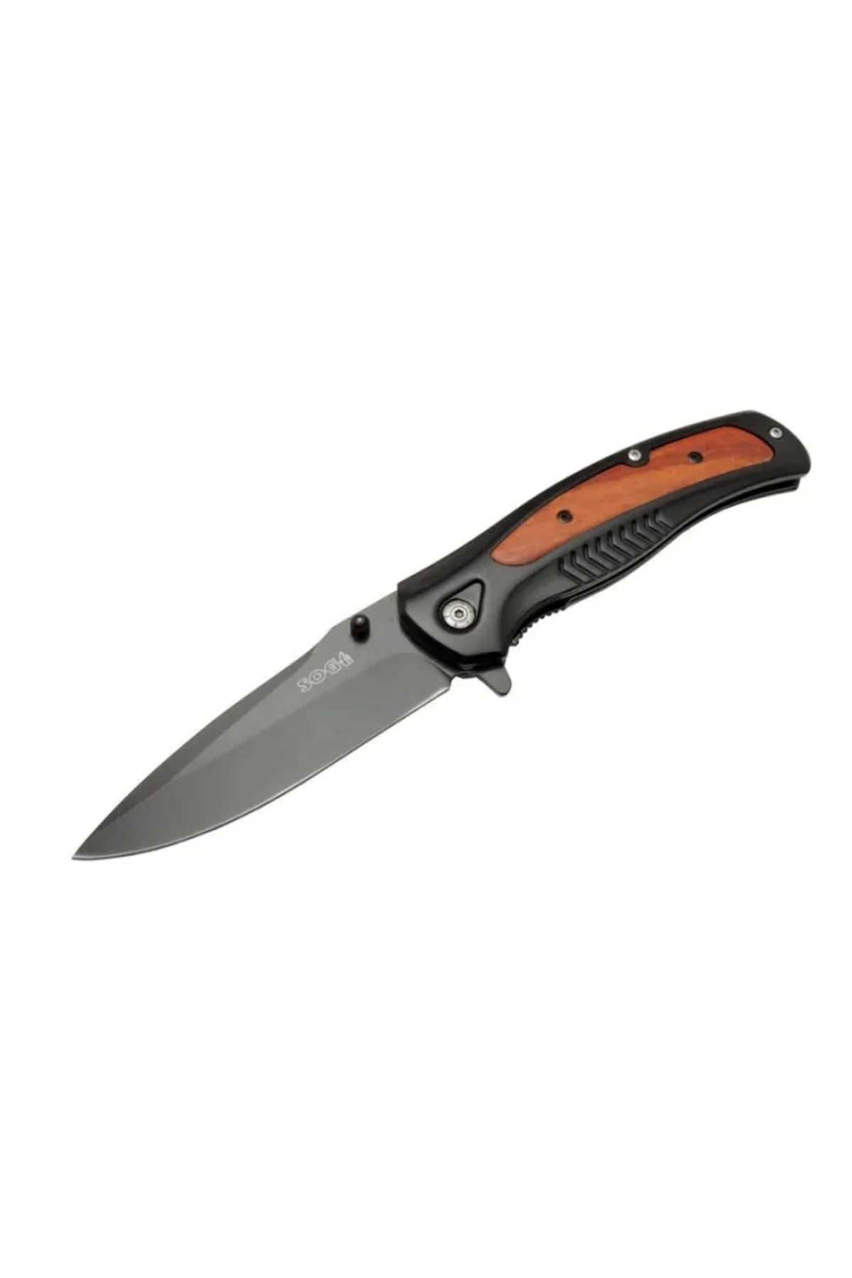 Belle Fusion Da315 Bk 22 Cm Kamp / Outdoor Çakı - Yarı Otomatik, Kemerlikli, Kutulu