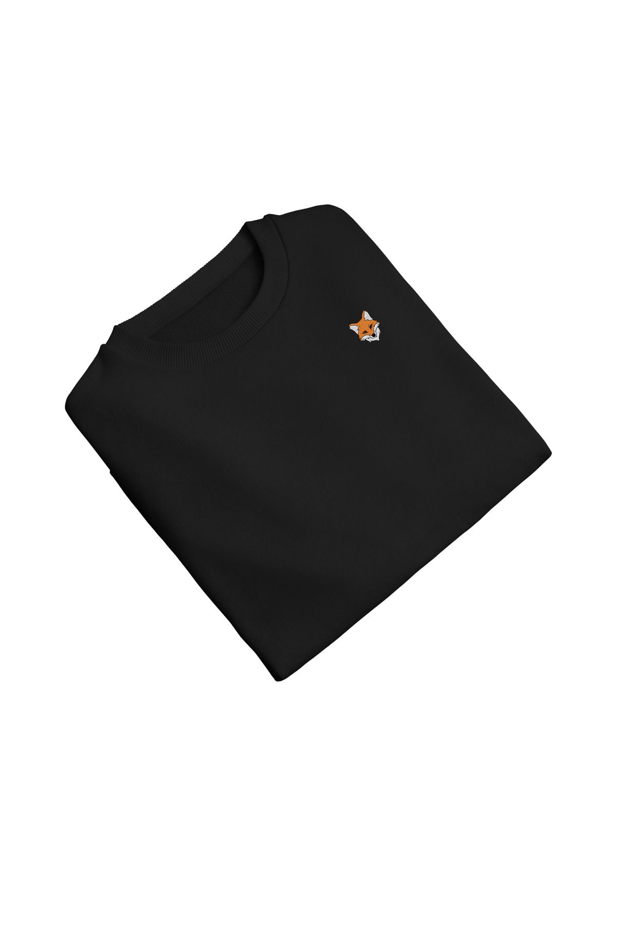 ChapellaSocks Tilki Desen Nakışlı Unisex Sweatshirt- %100 Pamuk ve Rahat!