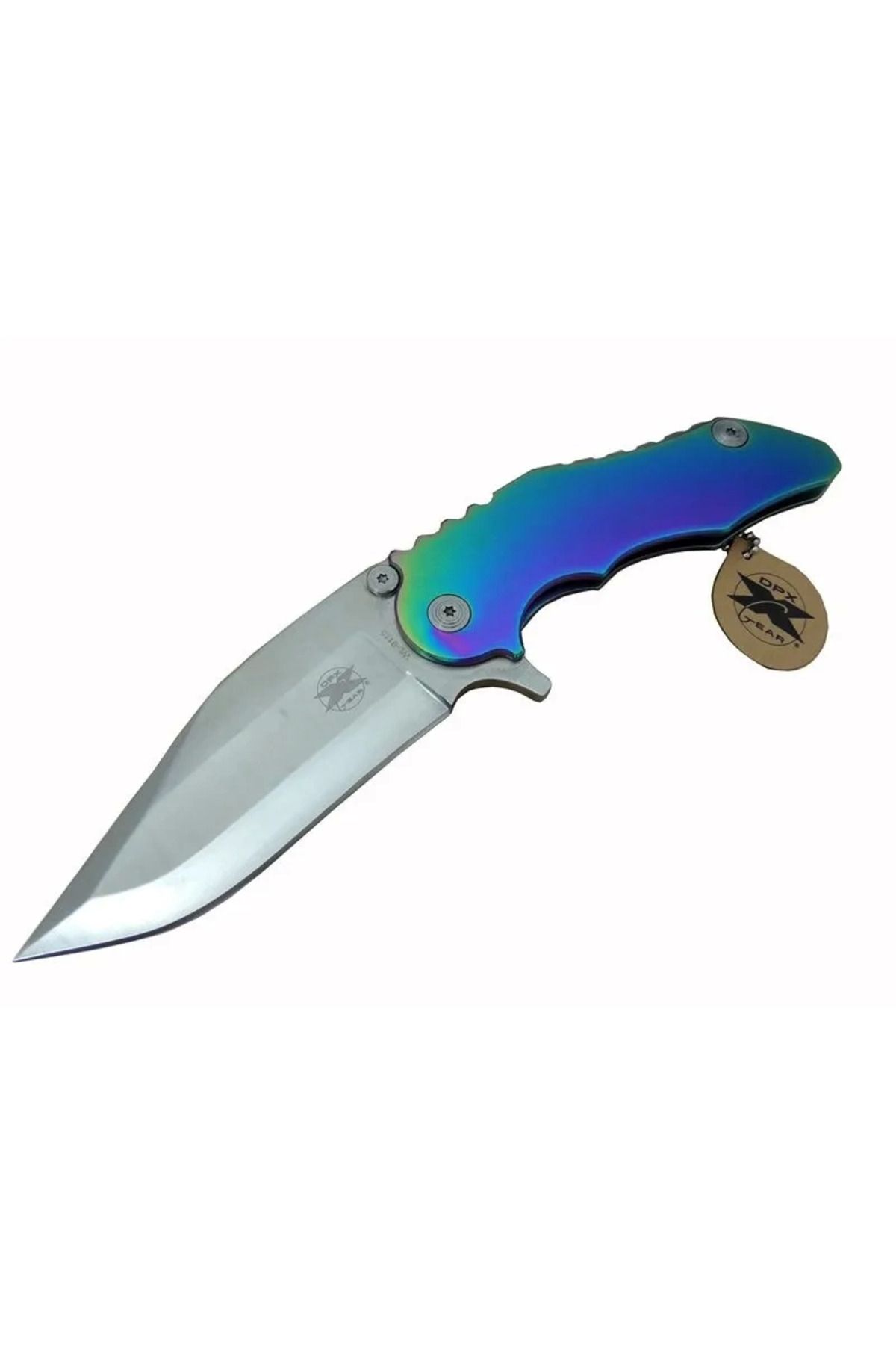 Belle Fusion Gear Wl 9115 Outdoor Çakı 23 Cm - Metal Gökkuşağı Sap, Otomatik, Kılıflı