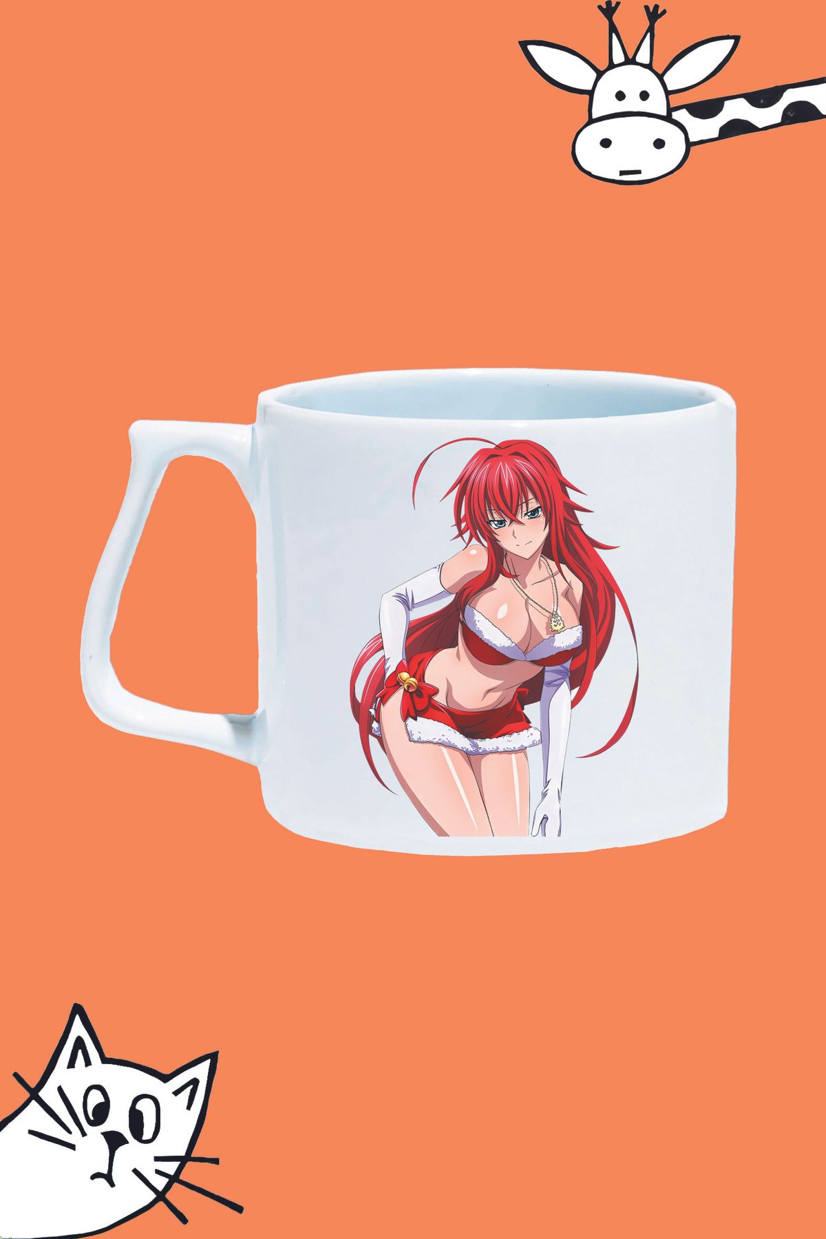 Olympus plus RİAS GREMORY KARAKTER ANİME High School DxD TASARIM BASKILI LÜKS KUPA BARDAK