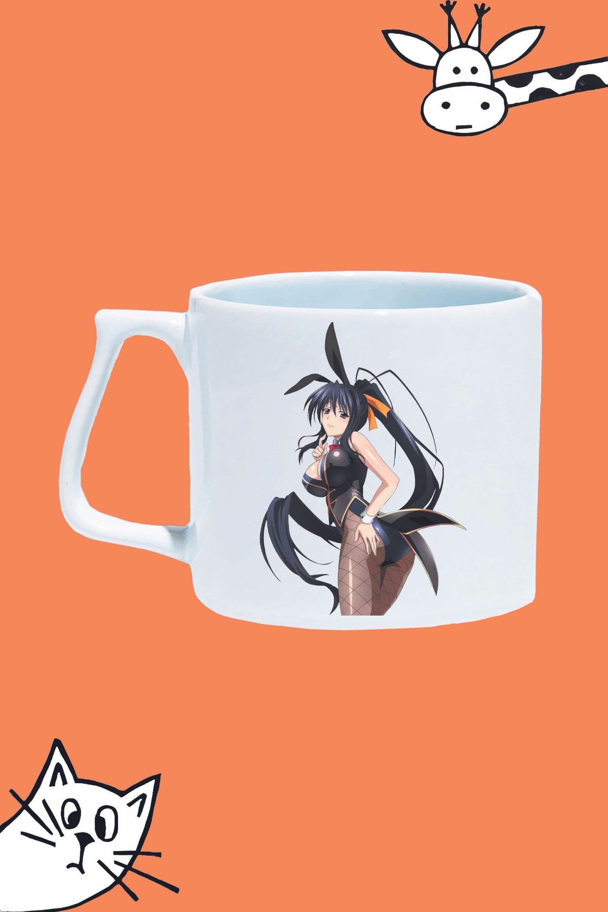 Olympus plus AKENO HİMEJİMA KARAKTER ANİME High School DxD TASARIM BASKILI LÜKS KUPA BARDAK