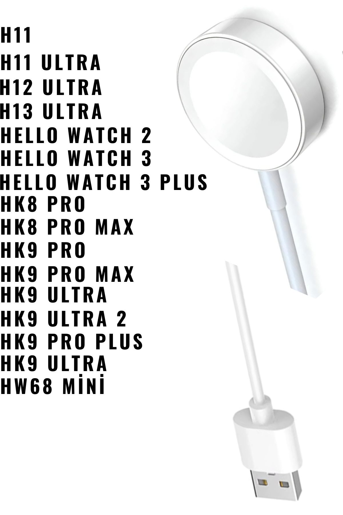 Nice For You Akıllı Saat Kablosuz Şarj Aleti Akıllı Saat USB Akım Korumali Şarj Aleti