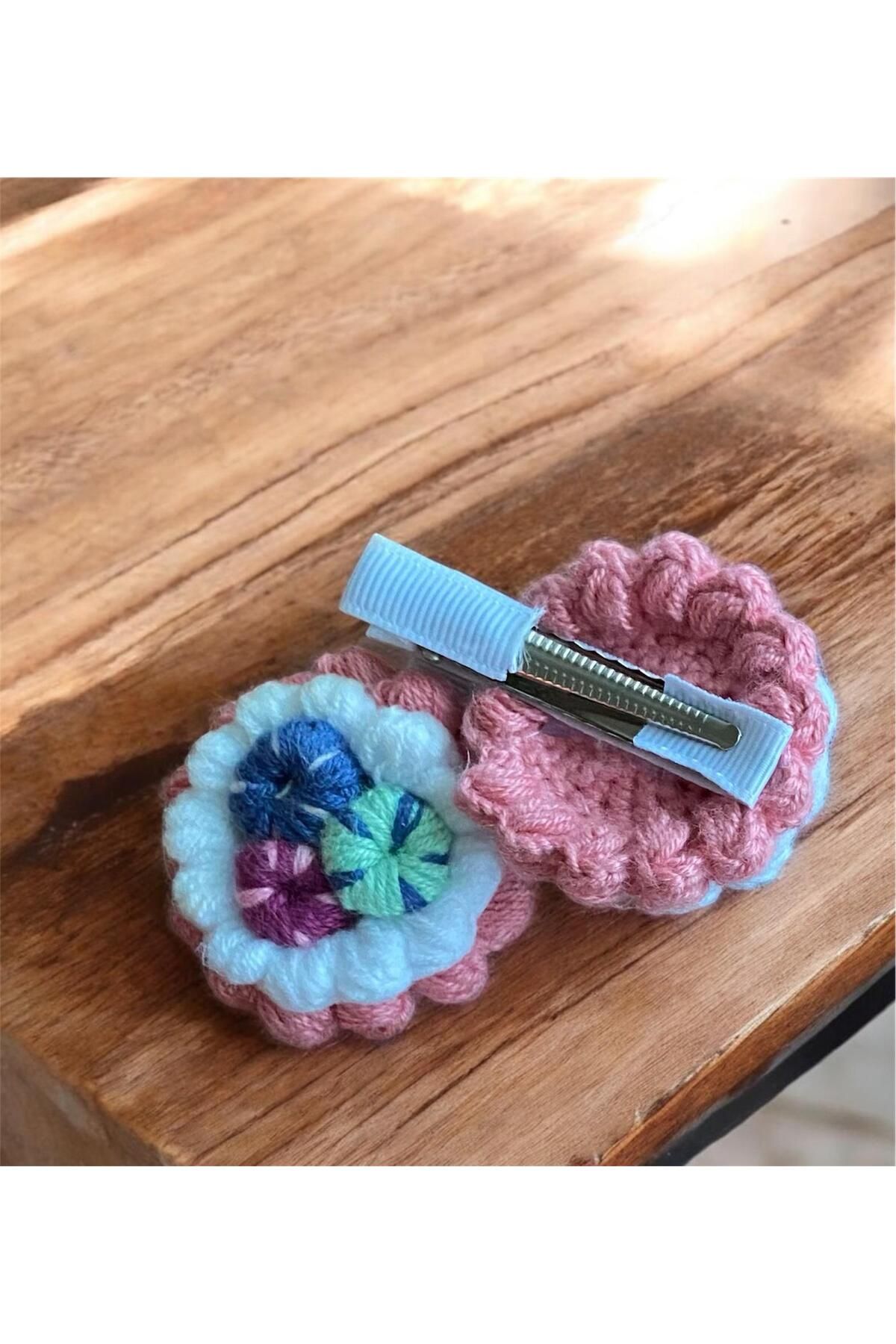 EGOMİ Pasta Şeklinde Makaron Detaylı 2li Klips Toka