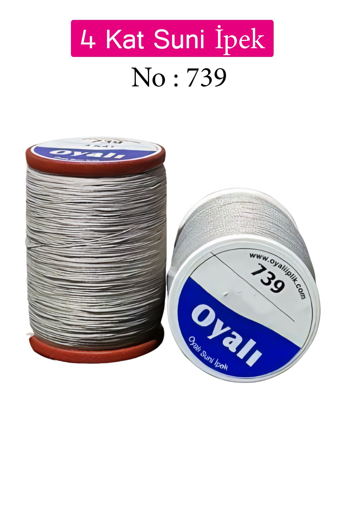 Nurum E Tİcaret Oyalı 4 Kat Suni İpek İplik İğne Oyası Boncuk İpi Tığ Oyası No:739
