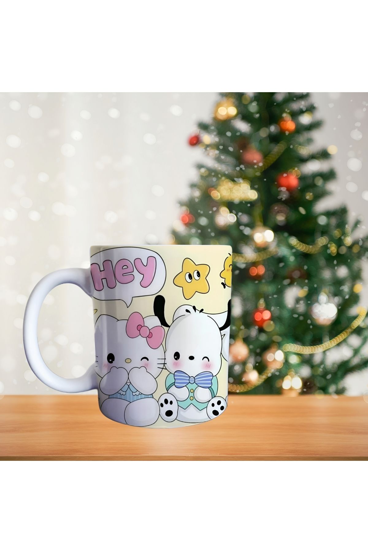 Ghostbusters Kuromi ve Hello Kitty Porselen Kupa