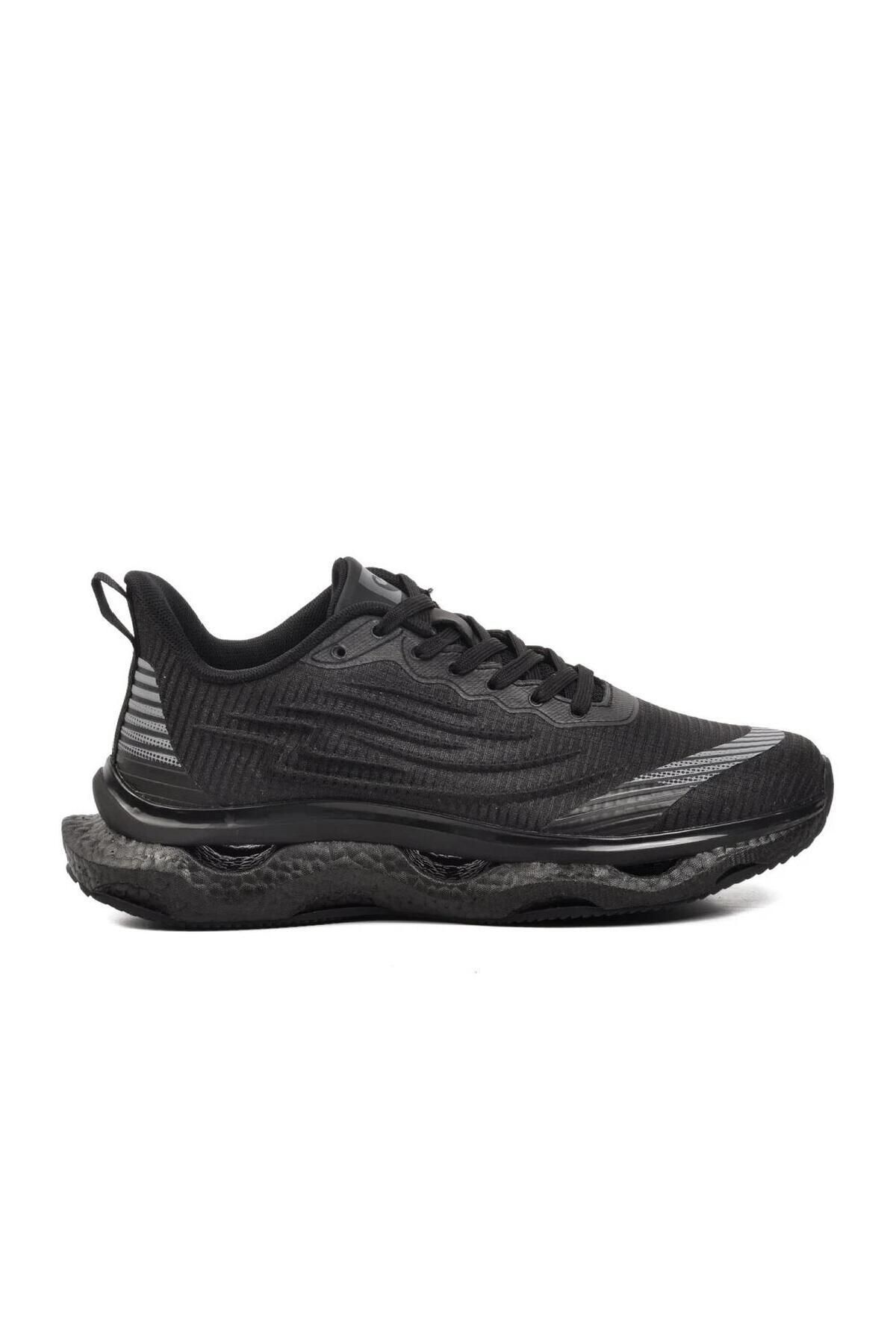 Pierre Cardin Bağcıklı Comfort Taban Erkek Spor Sneaker Ayakkabı Siyah