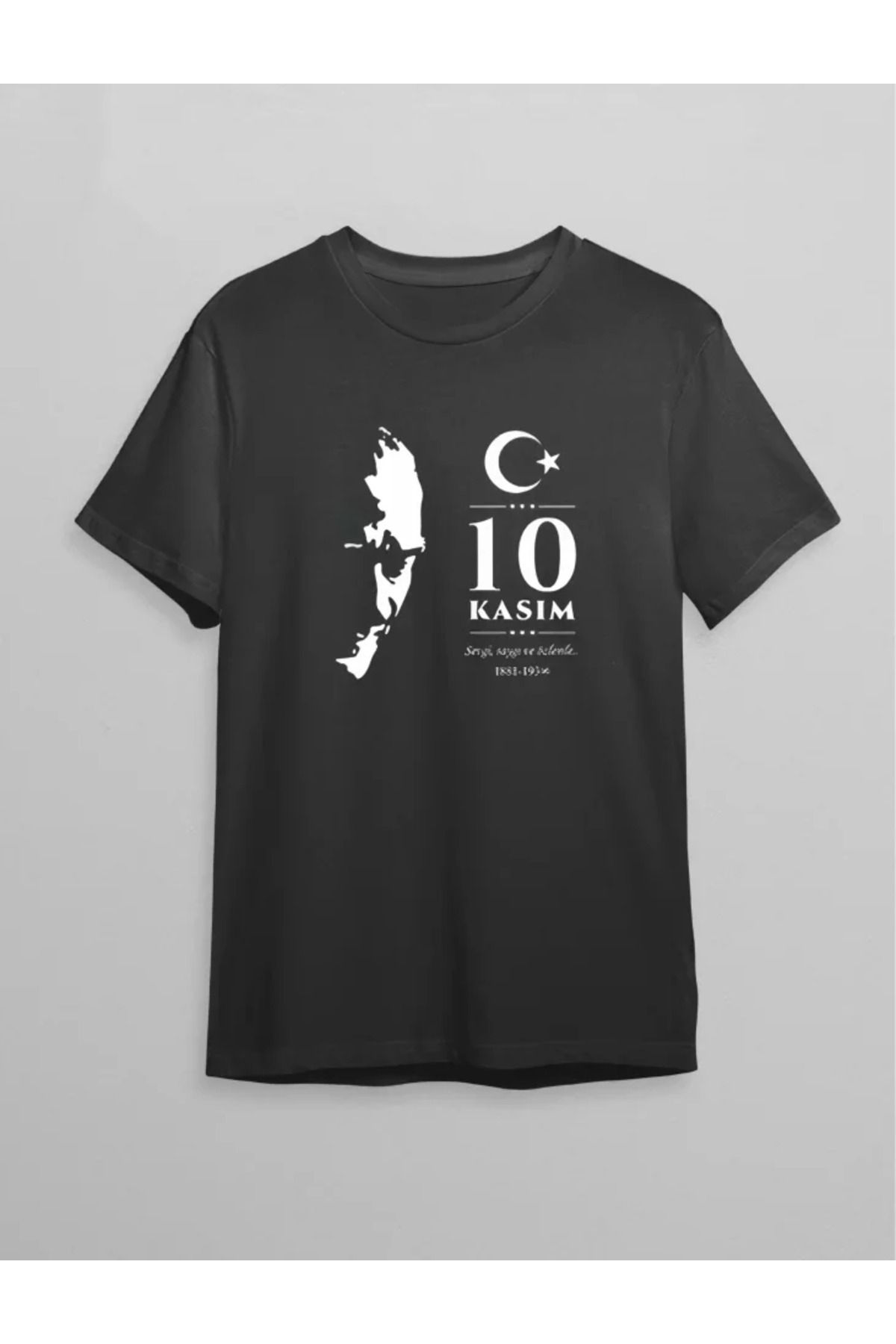 MODA 10 Kasım Atatürk Baskılı T-shirt - Siyah