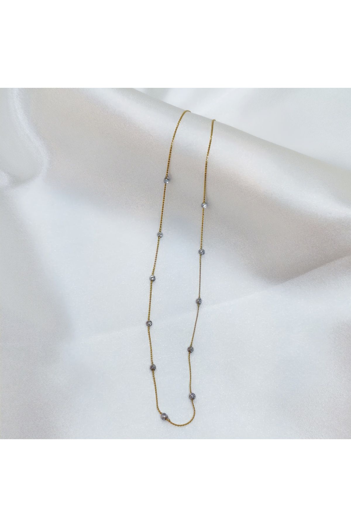 Butik Minimal Zirkon Detaylı Silver Kolye