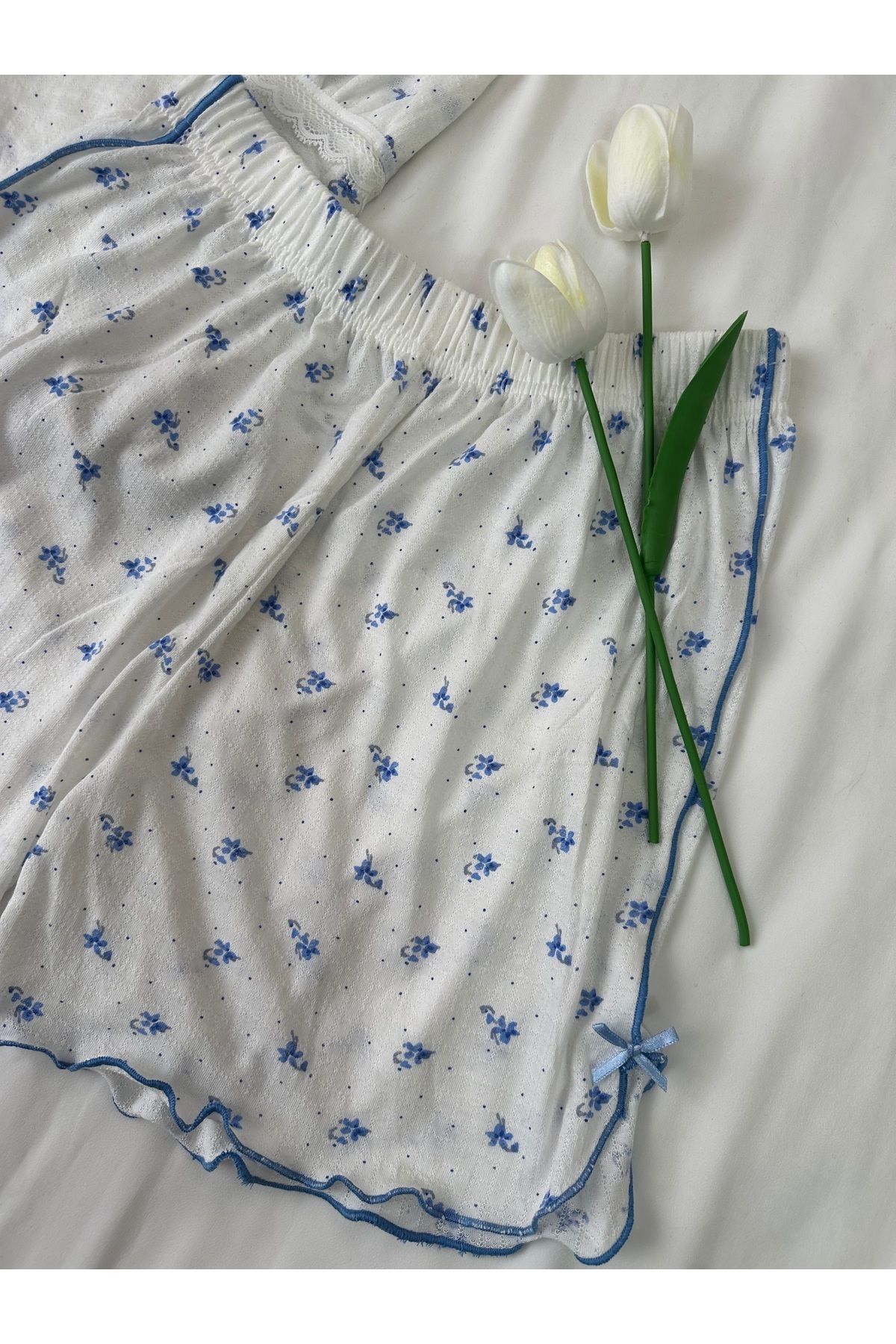 MODA Alaçatı Stili Şort Atlet Pijama Takım