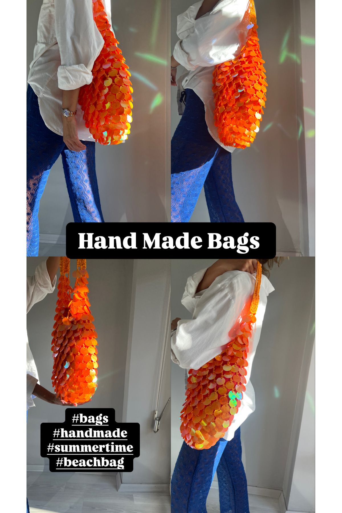 KZK HAND MADE YAZLIK TREND RENKLİ ÇANTA
