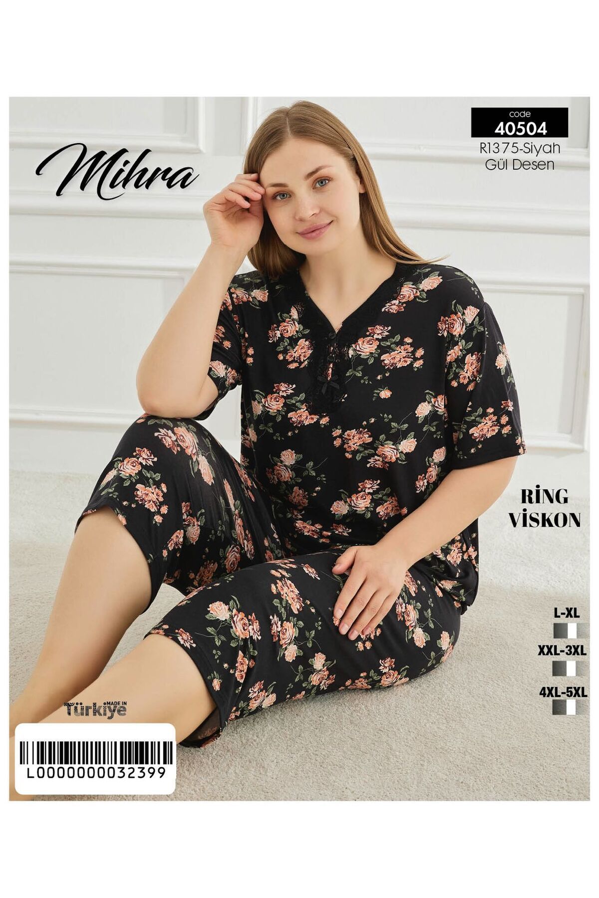 Mihra battal kapri pijama takımı