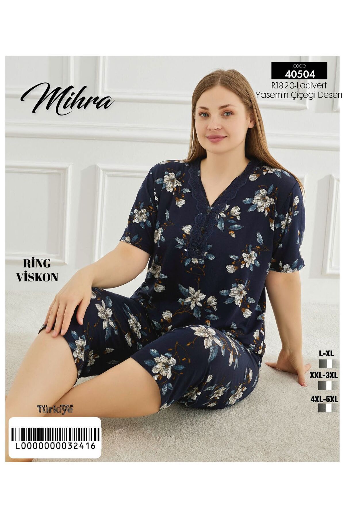 Mihra battal kapri pijama takımı